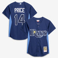 David Price Tampa Bay Rays M & N Batting Practice Jersey - Blue | Stitched Baseball Jersey TJS0549
