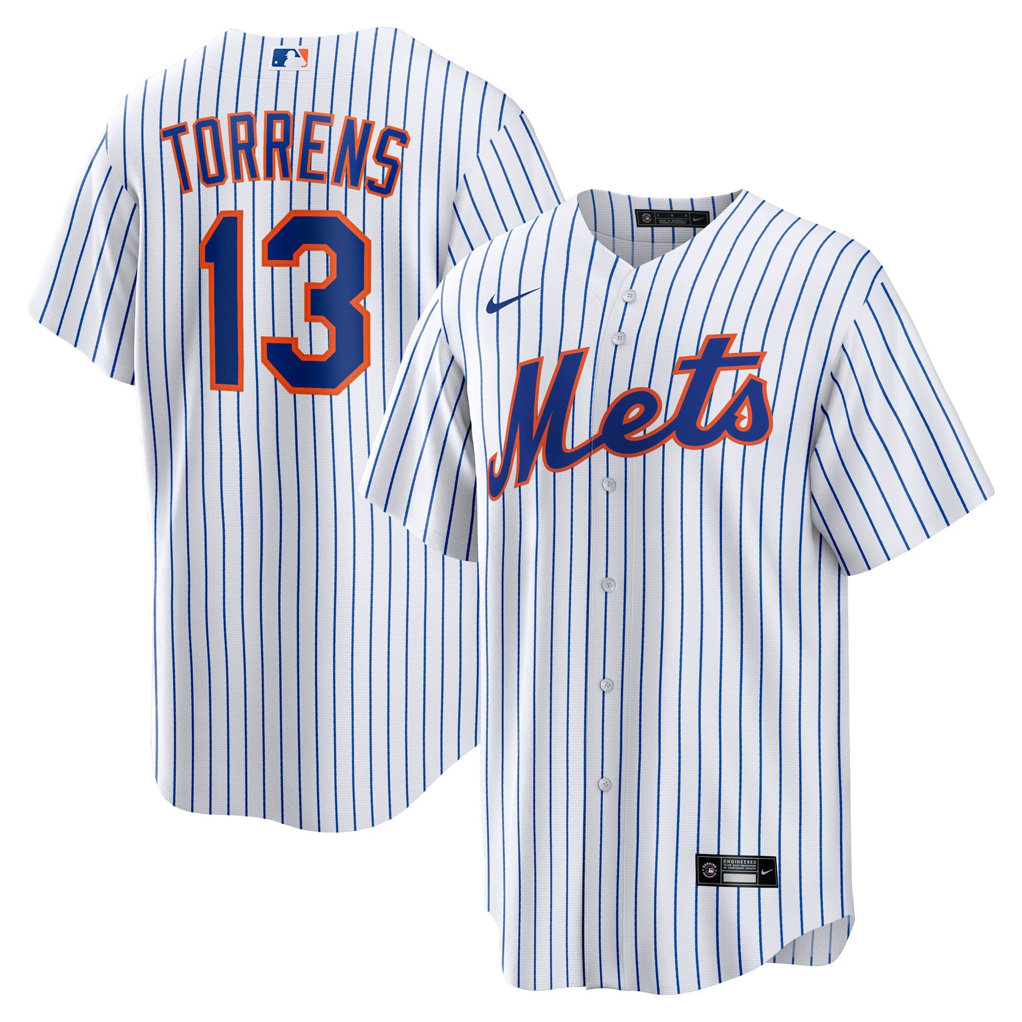 Luis Torrens New York Mets Home Replica Jersey - White | Stitched Baseball Jersey TJS0504