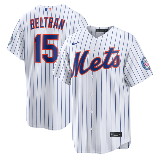 Carlos Beltran New York Mets Home Replica 2026 Hall of Fame Patch Jersey - White | Stitched Baseball Jersey TJS0558