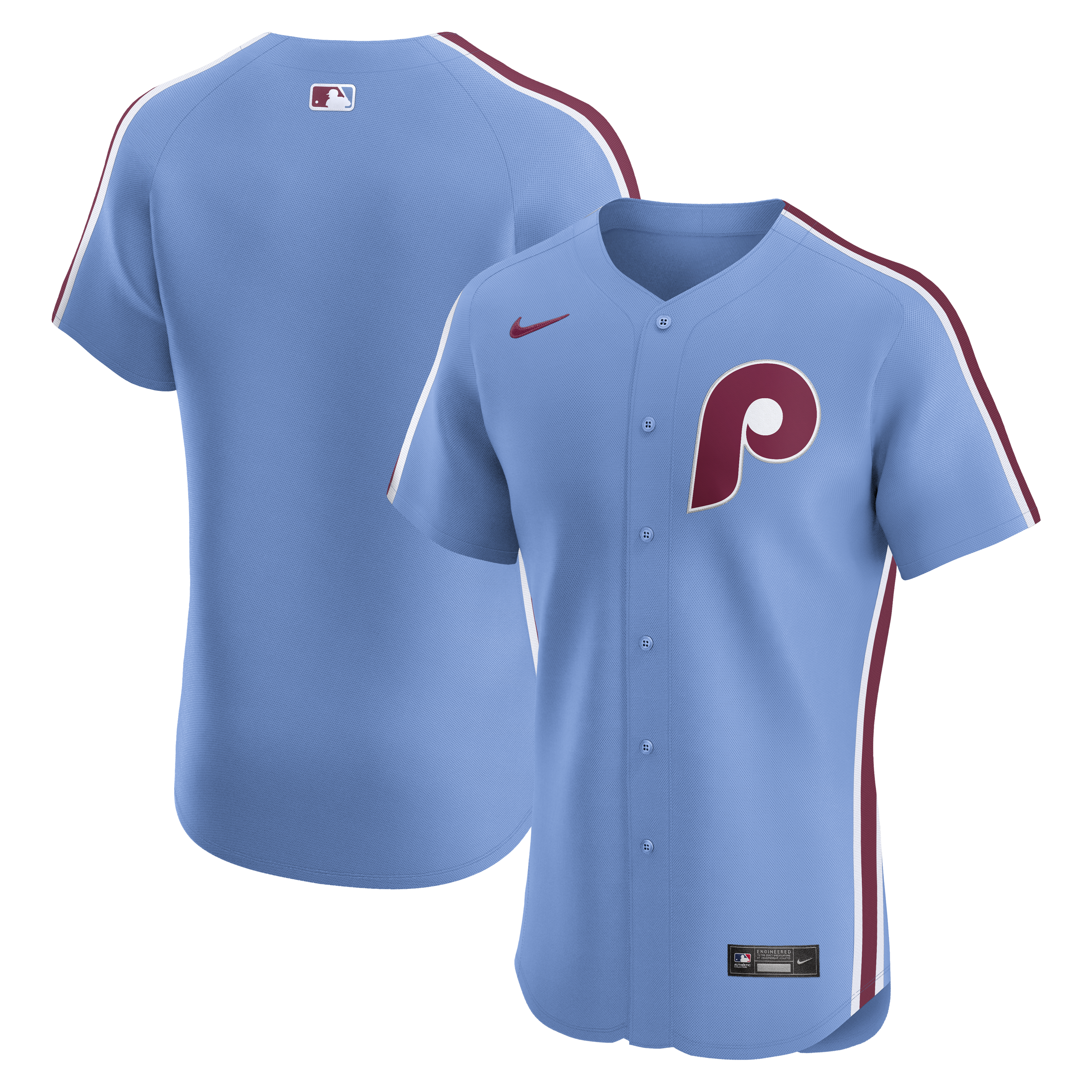 Philadelphia Phillies Alternate Elite Jersey - Light Blue | Stitched Baseball Jersey TJS0946