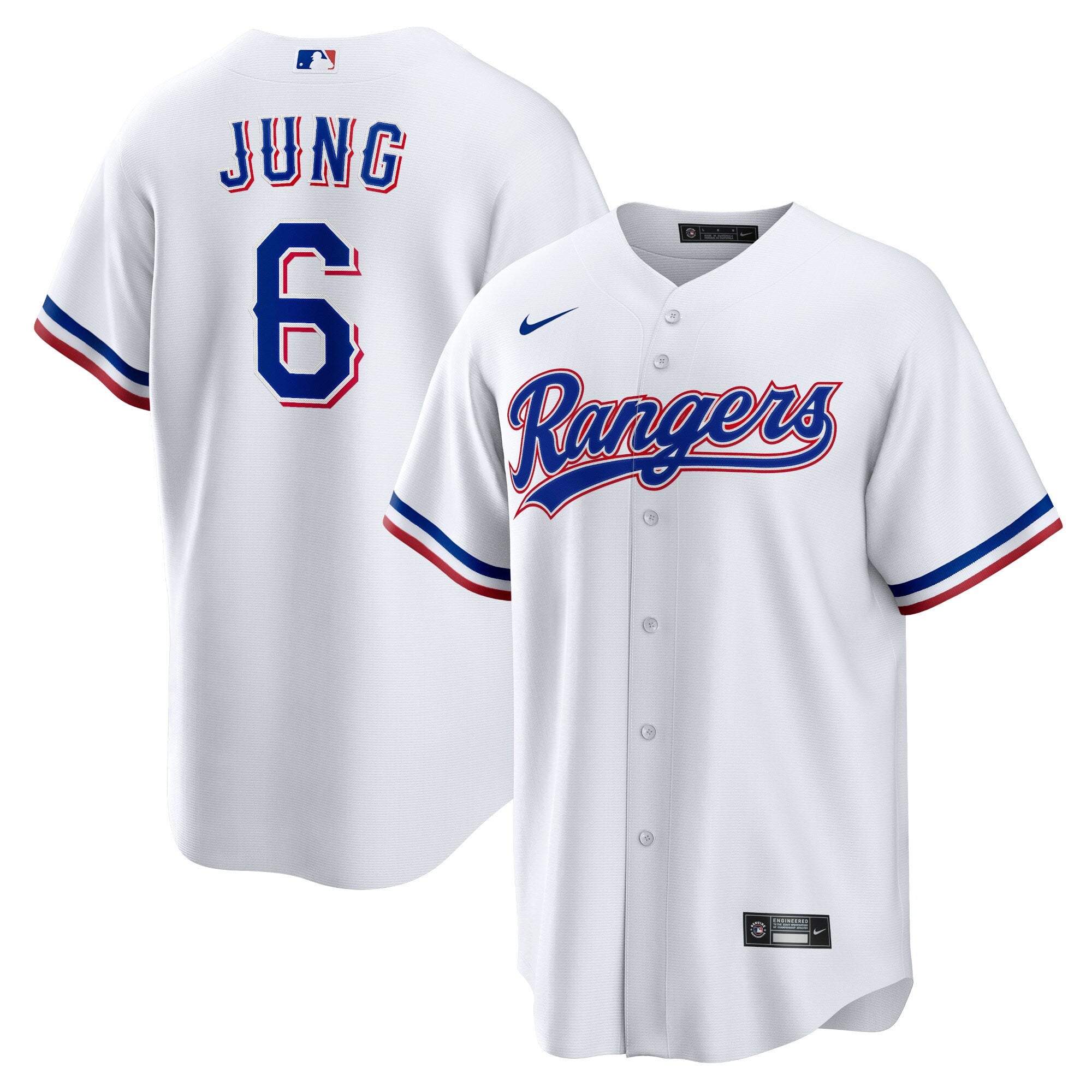 Josh Jung Texas Rangers Replica Player Jersey - White | Stitched Baseball Jersey TJS0738