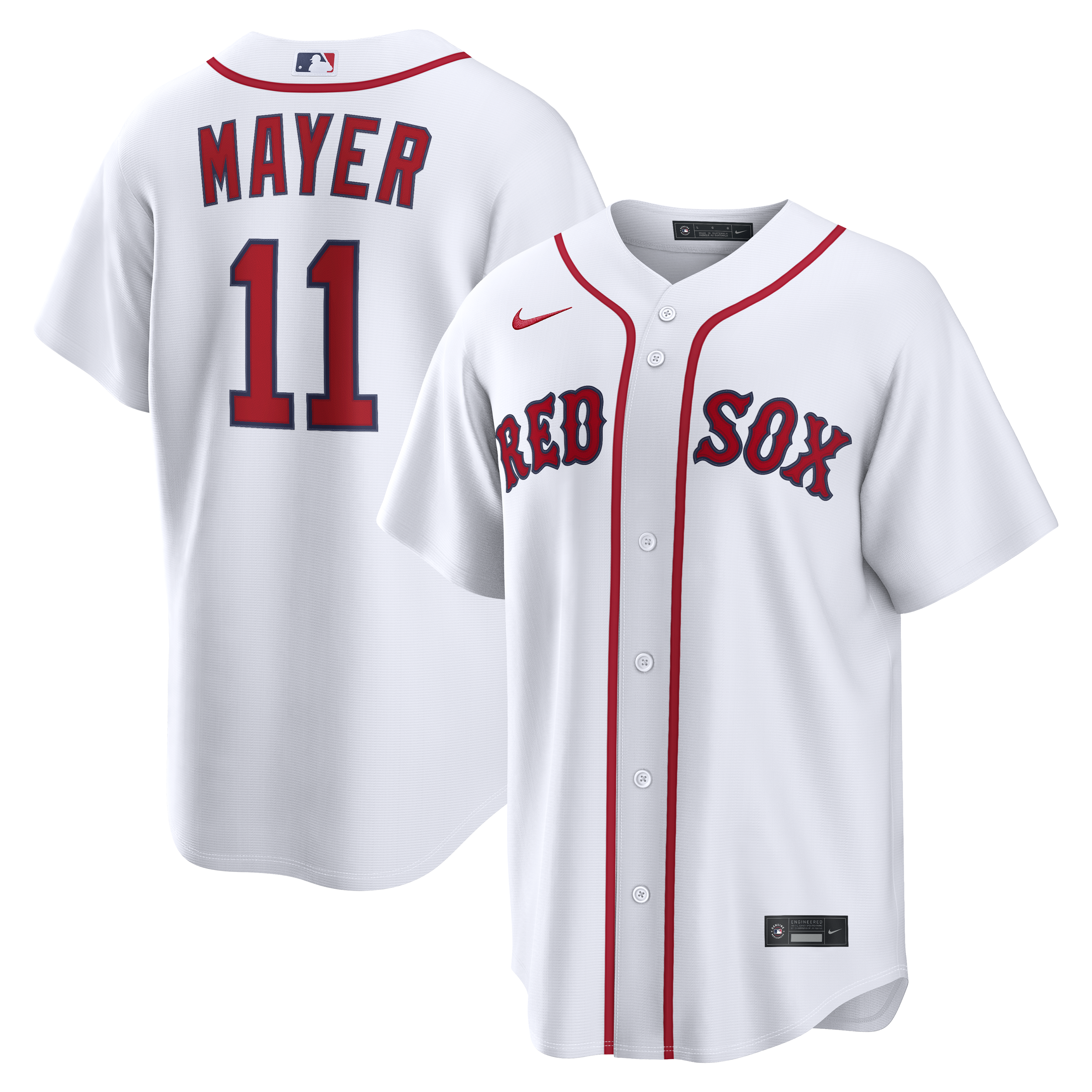 Marcelo Mayer Boston Red Sox Home Replica Jersey - White | Stitched Baseball Jersey TJS0985