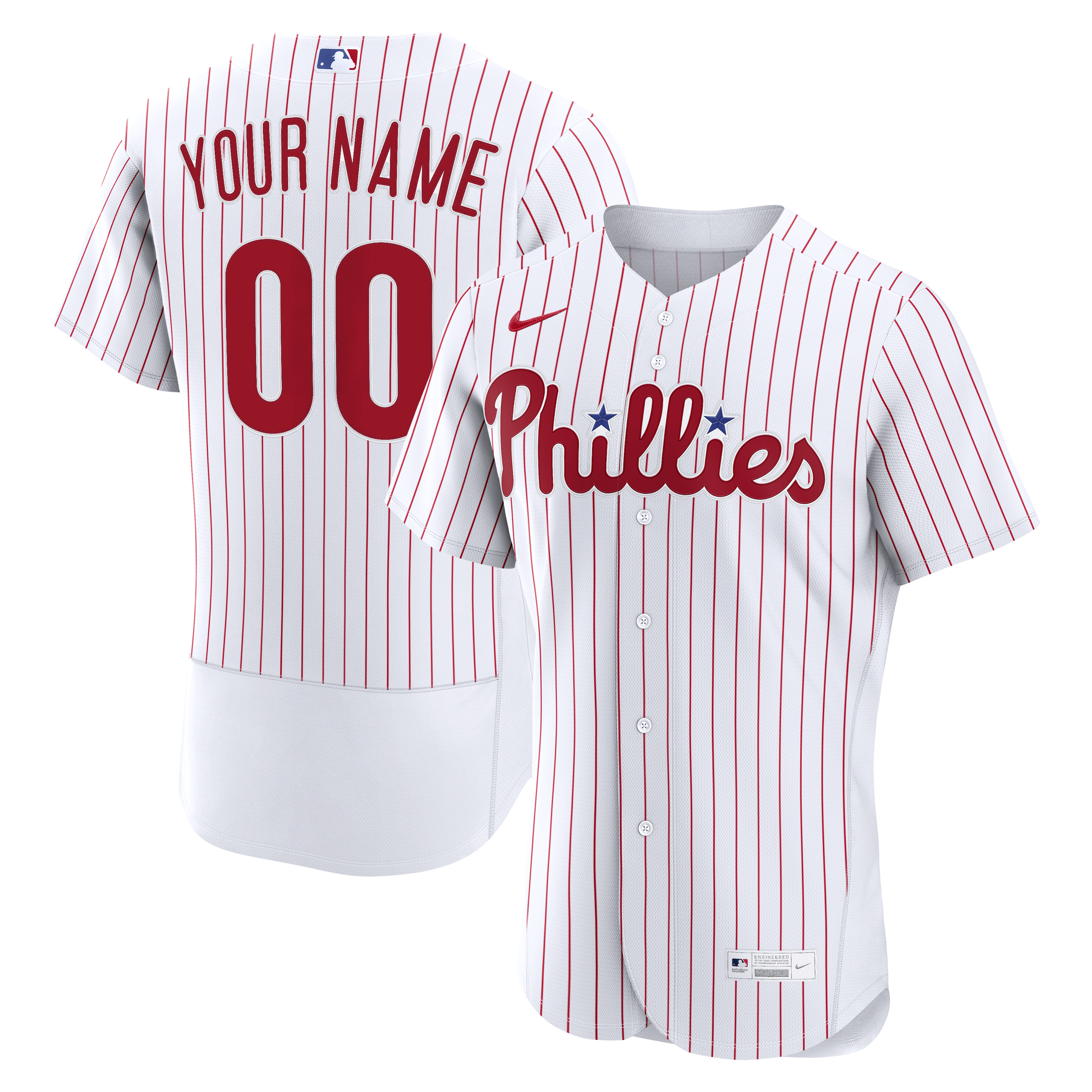 Philadelphia Phillies Home Custom Jersey - White | Stitched Baseball Jersey TJS0740