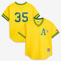 Rickey Henderson Athletics M & N Batting Practice Jersey - Yellow | Stitched Baseball Jersey TJS0630