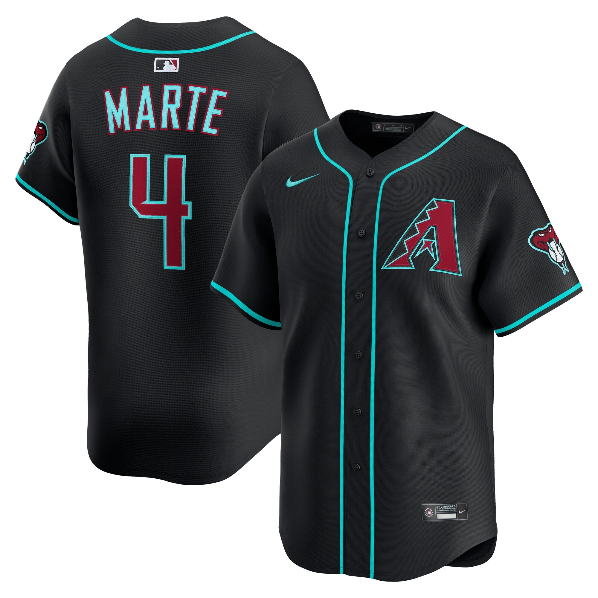 Ketel Marte Arizona Diamondbacks Alternate Limited Jersey - Black | Stitched Baseball Jersey TJS0659