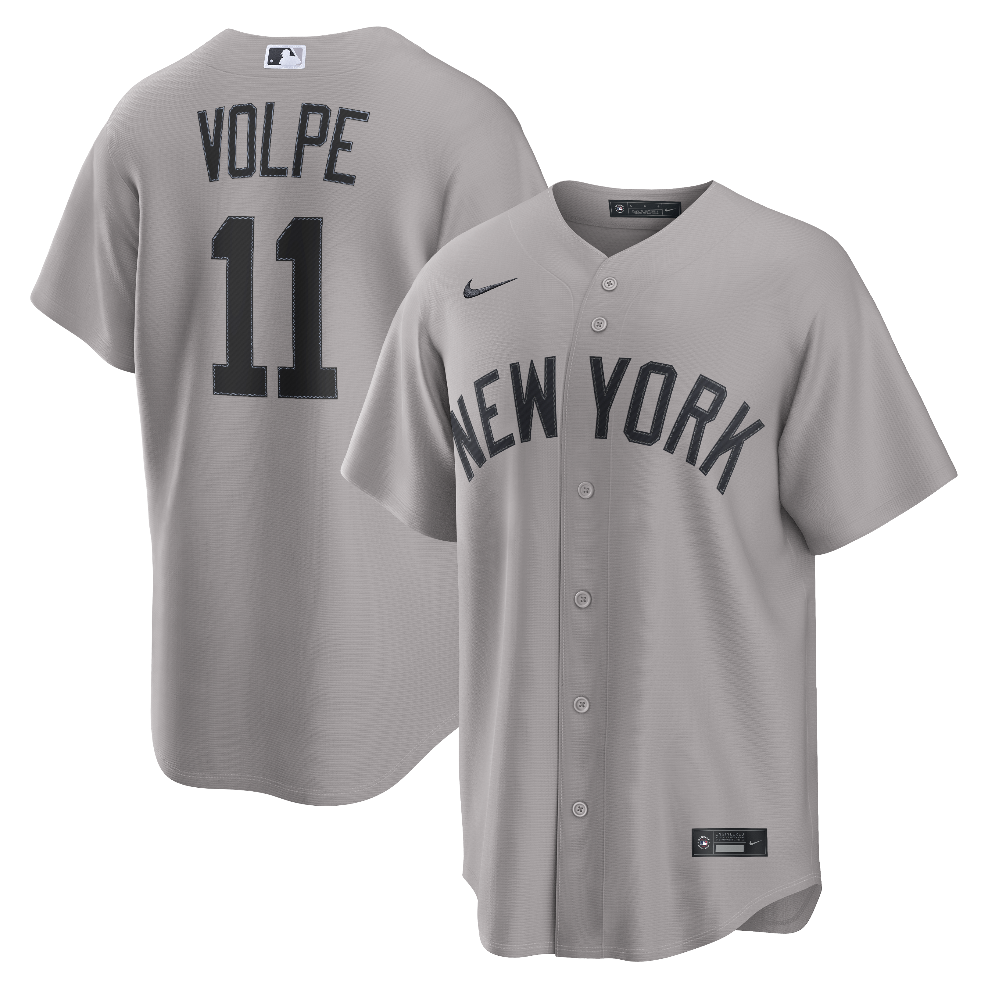 Anthony Volpe New York Yankees Road Replica Jersey - Gray | Stitched Baseball Jersey TJS0682