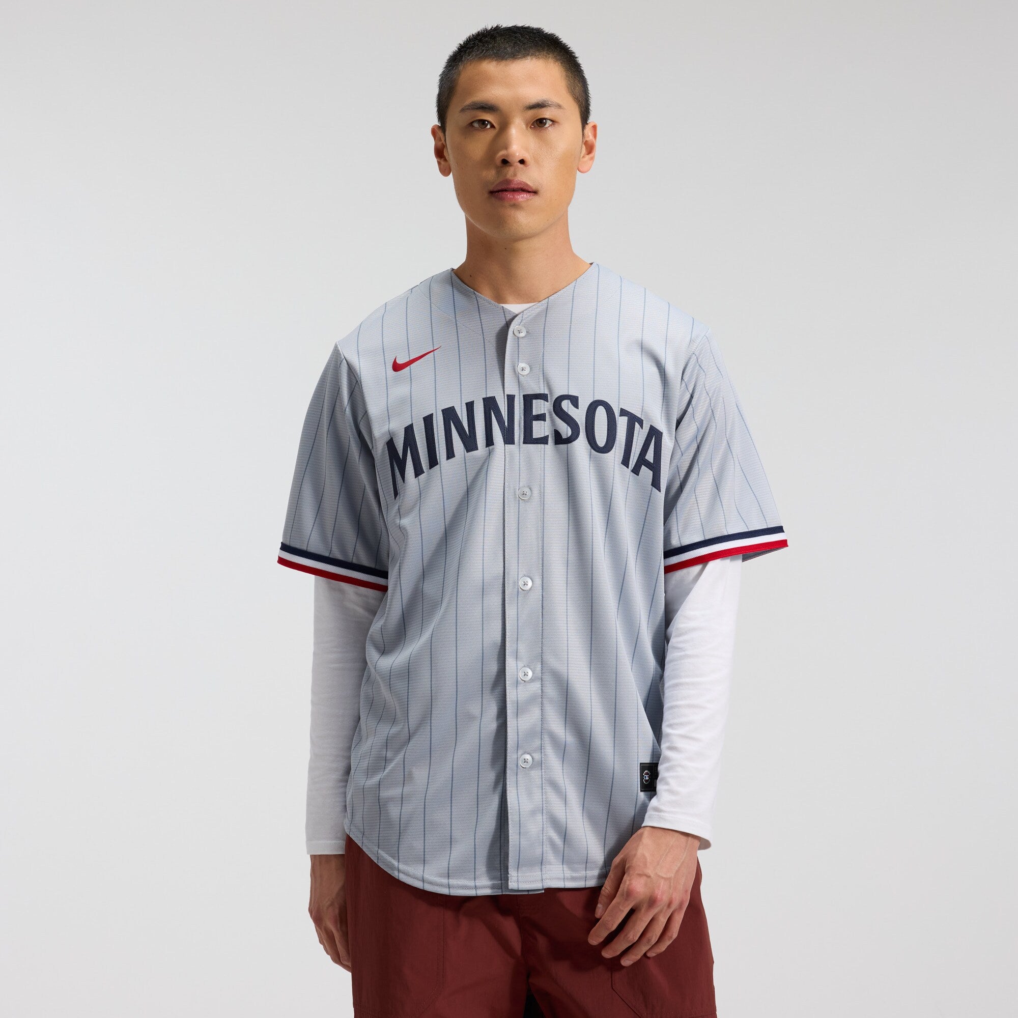Minnesota Twins Road Replica Team Jersey - Gray | Stitched Baseball Jersey TJS0782