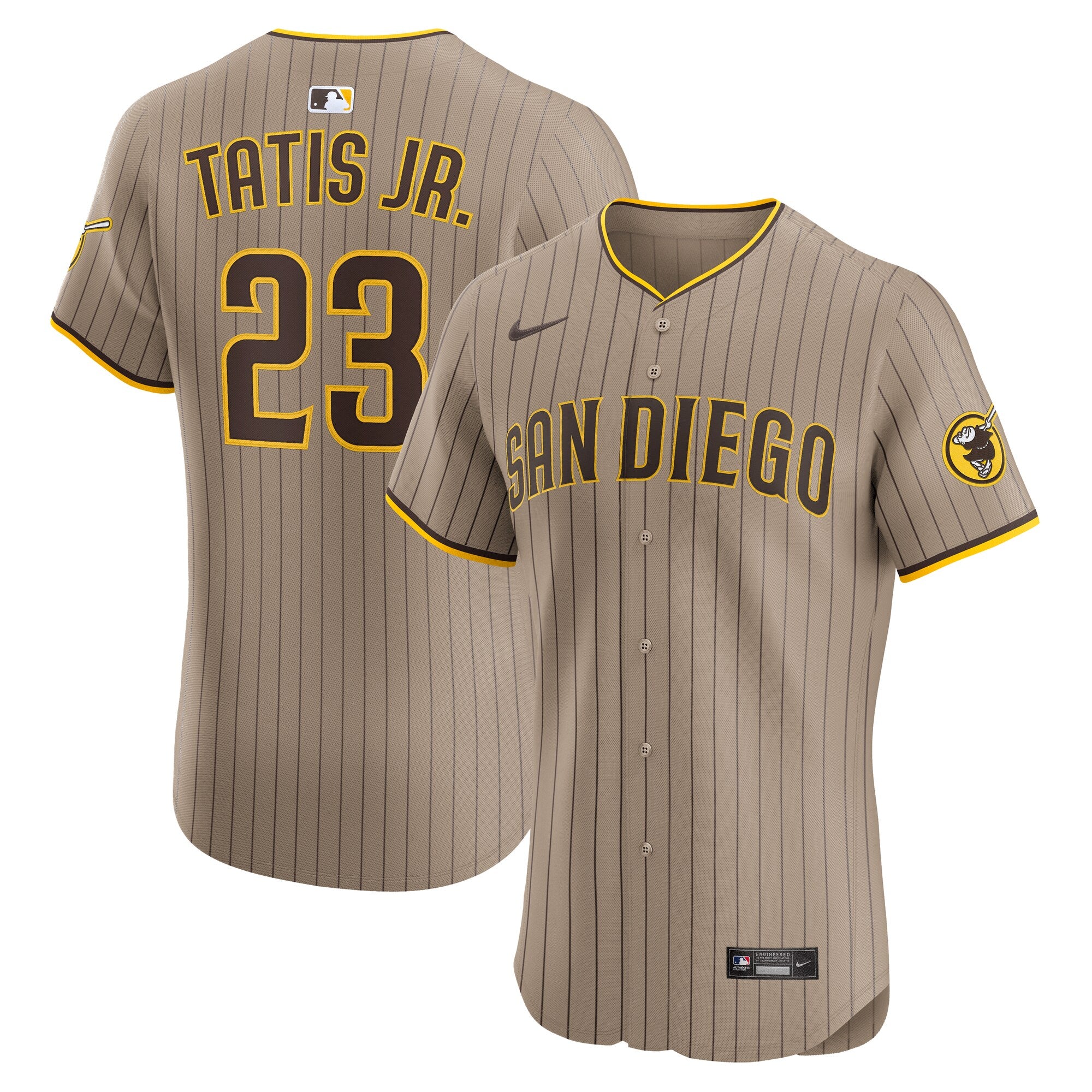 Fernando Tatis Jr. San Diego Padres Alternate Elite Jersey - Sand | Stitched Baseball Jersey TJS0747