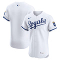 Kansas City Royals Home Elite Jersey - White | Stitched Baseball Jersey TJS0809