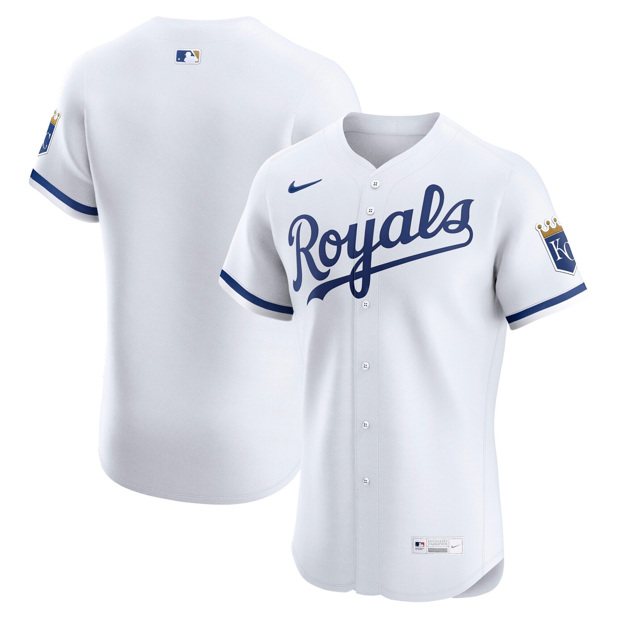Kansas City Royals Home Elite Jersey - White | Stitched Baseball Jersey TJS0809