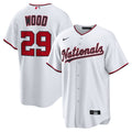 James Wood Washington Nationals Home Replica Jersey - White | Stitched Baseball Jersey TJS0830