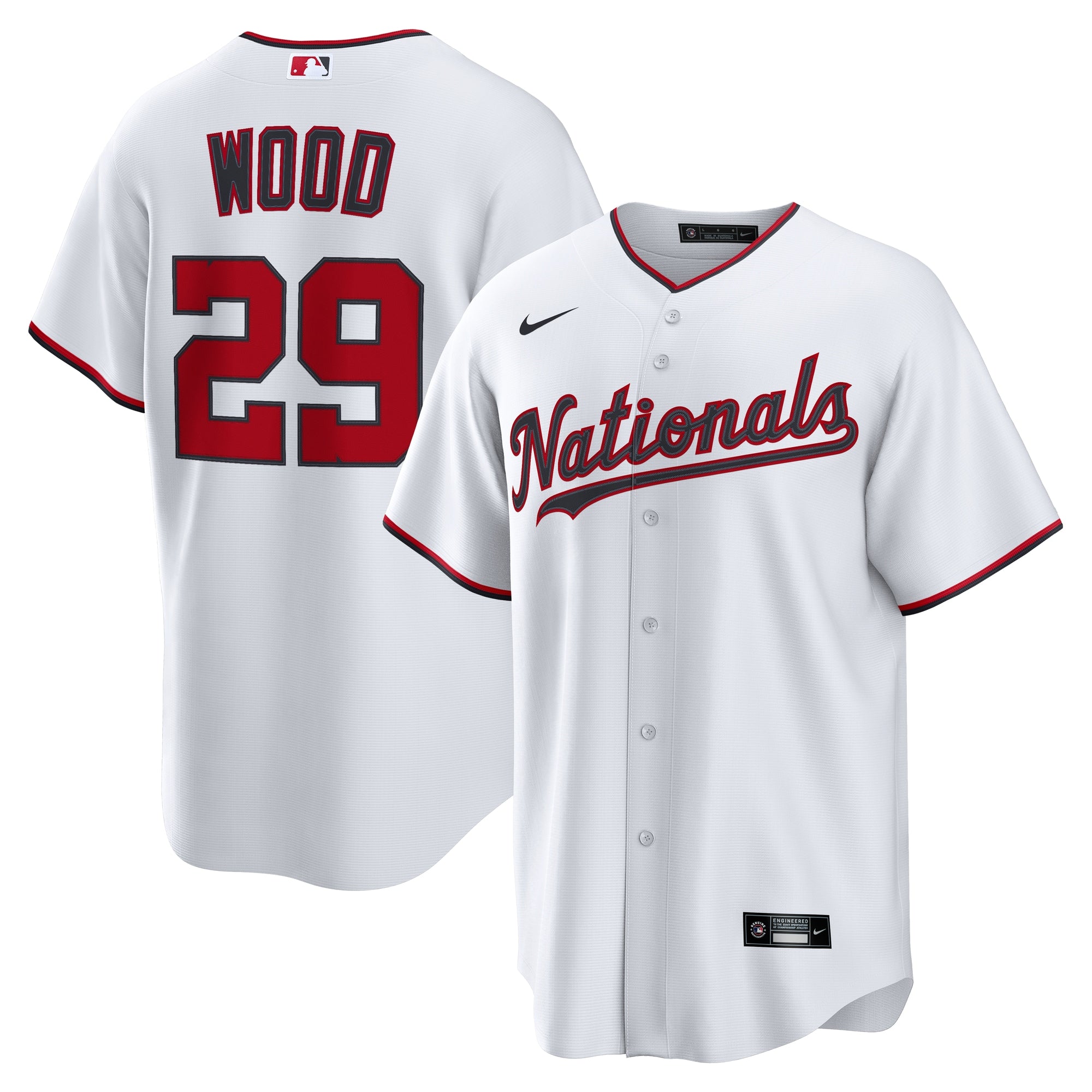 James Wood Washington Nationals Home Replica Jersey - White | Stitched Baseball Jersey TJS0830