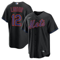 Francisco Lindor New York Mets Alternate Replica Jersey - Black | Stitched Baseball Jersey TJS0789