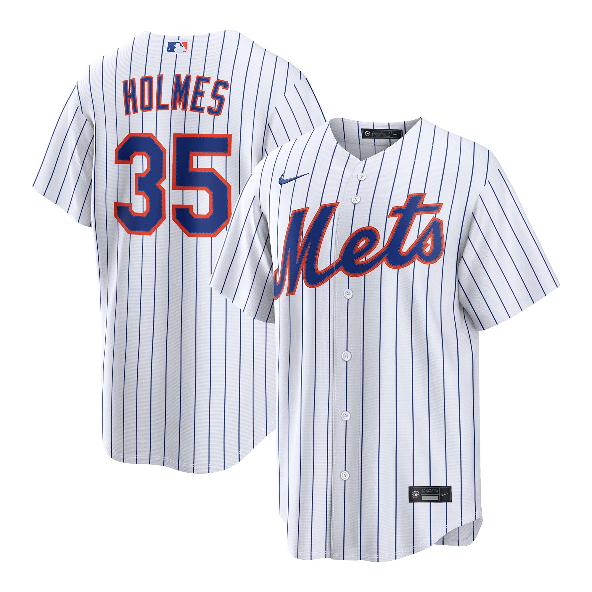 Clay Holmes New York Mets Home Replica Jersey - White | Stitched Baseball Jersey TJS0859