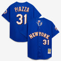 Mike Piazza New York Mets M & N Cooperstown Collection Mesh Batting Practice Button-Up Jersey - Royal | Stitched Baseball Jersey TJS0924