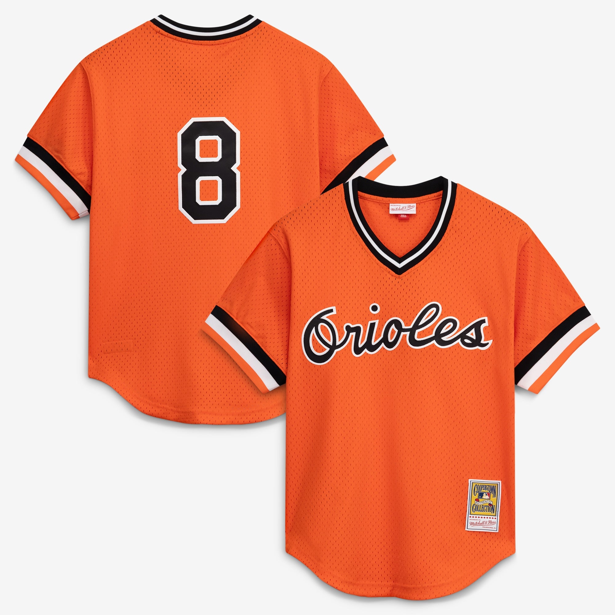 Cal Ripken Jr. Baltimore Orioles M & N Batting Practice Jersey - Orange | Stitched Baseball Jersey TJS0849