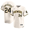 William Contreras Milwaukee Brewers Home Limited Player Jersey - Cream | Stitched Baseball Jersey TJS0620