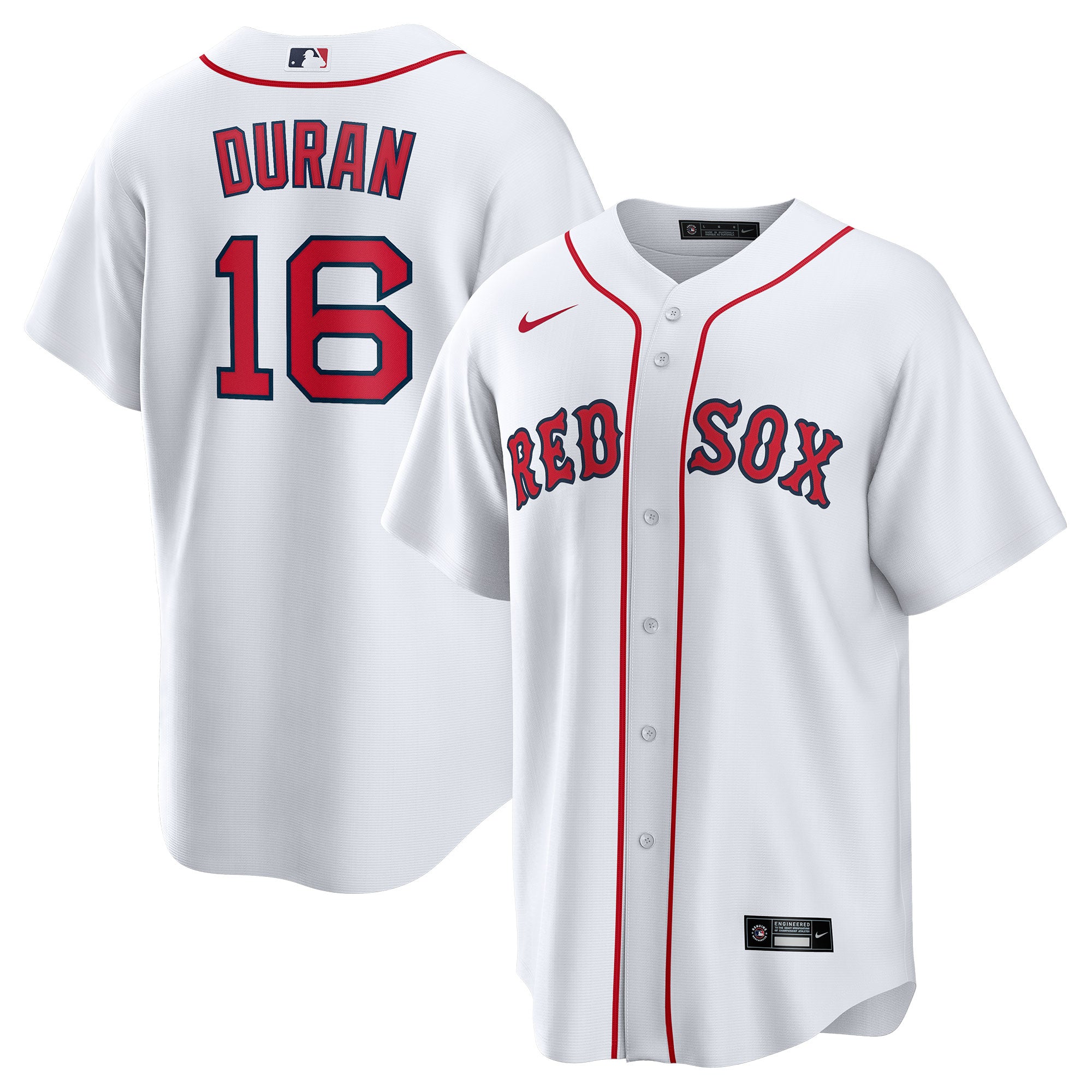Jarren Duran Boston Red Sox Home Replica Player Jersey - White | Stitched Baseball Jersey TJS0678