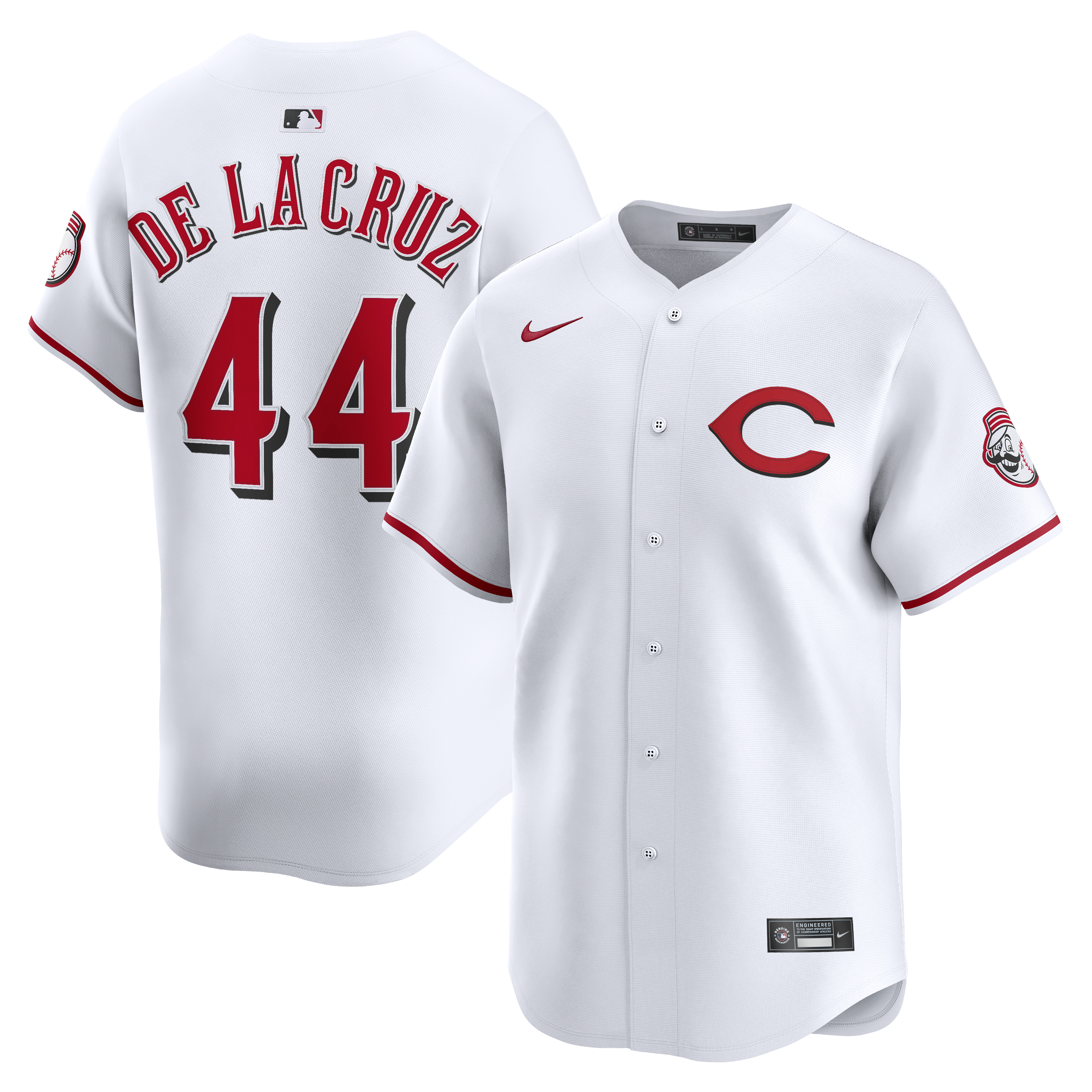 Elly De La Cruz Cincinnati Reds Alternate 2 Limited Player Jersey - White | Stitched Baseball Jersey TJS0693