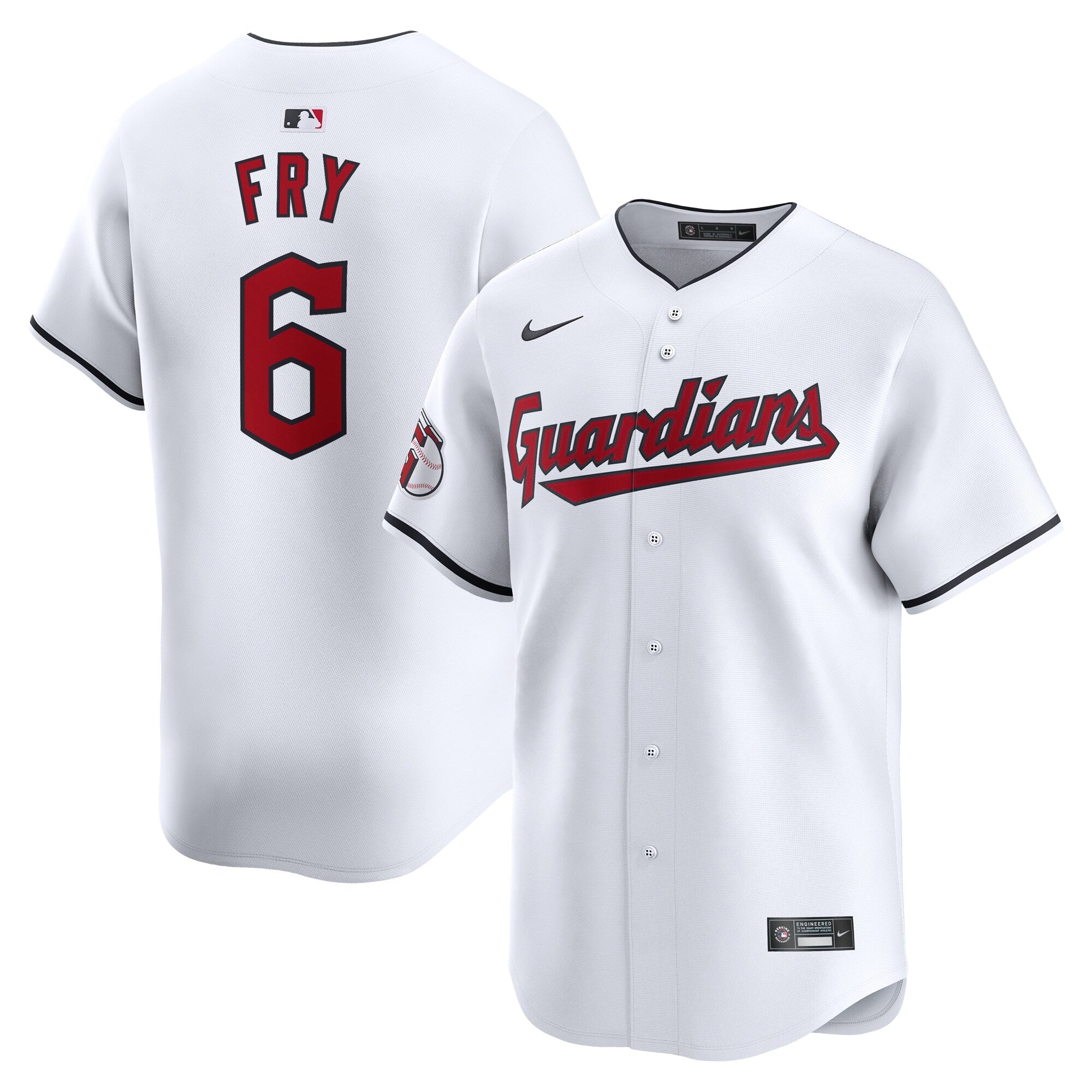 David Fry Cleveland Guardians Home Limited Player Jersey - White | Stitched Baseball Jersey TJS0808