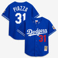 Mike Piazza Los Angeles Dodgers M & N Cooperstown Collection Mesh Batting Practice Button-Up Jersey - Royal | Stitched Baseball Jersey TJS0863