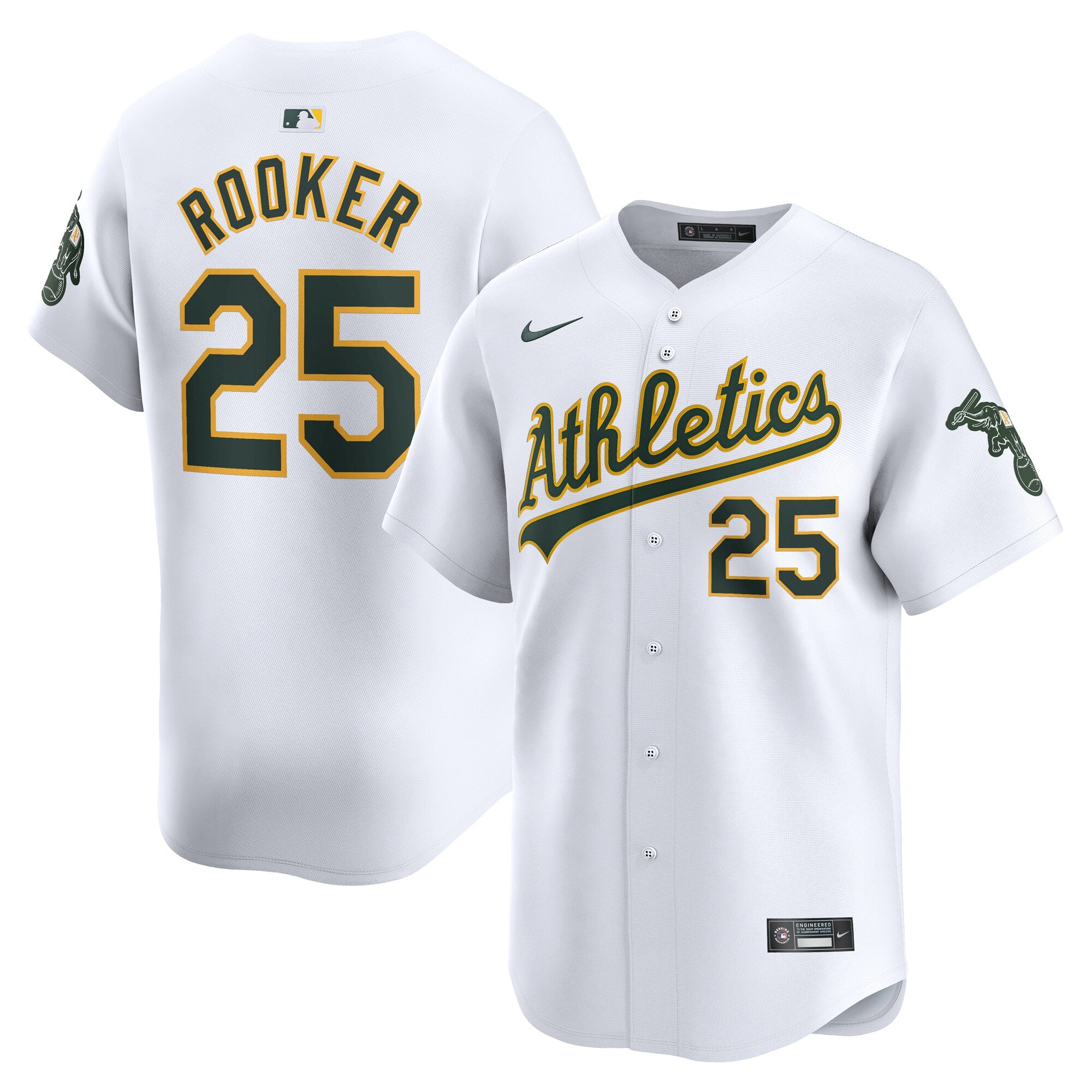 Brent Rooker Athletics Home Limited Player Jersey - White | Stitched Baseball Jersey TJS0954