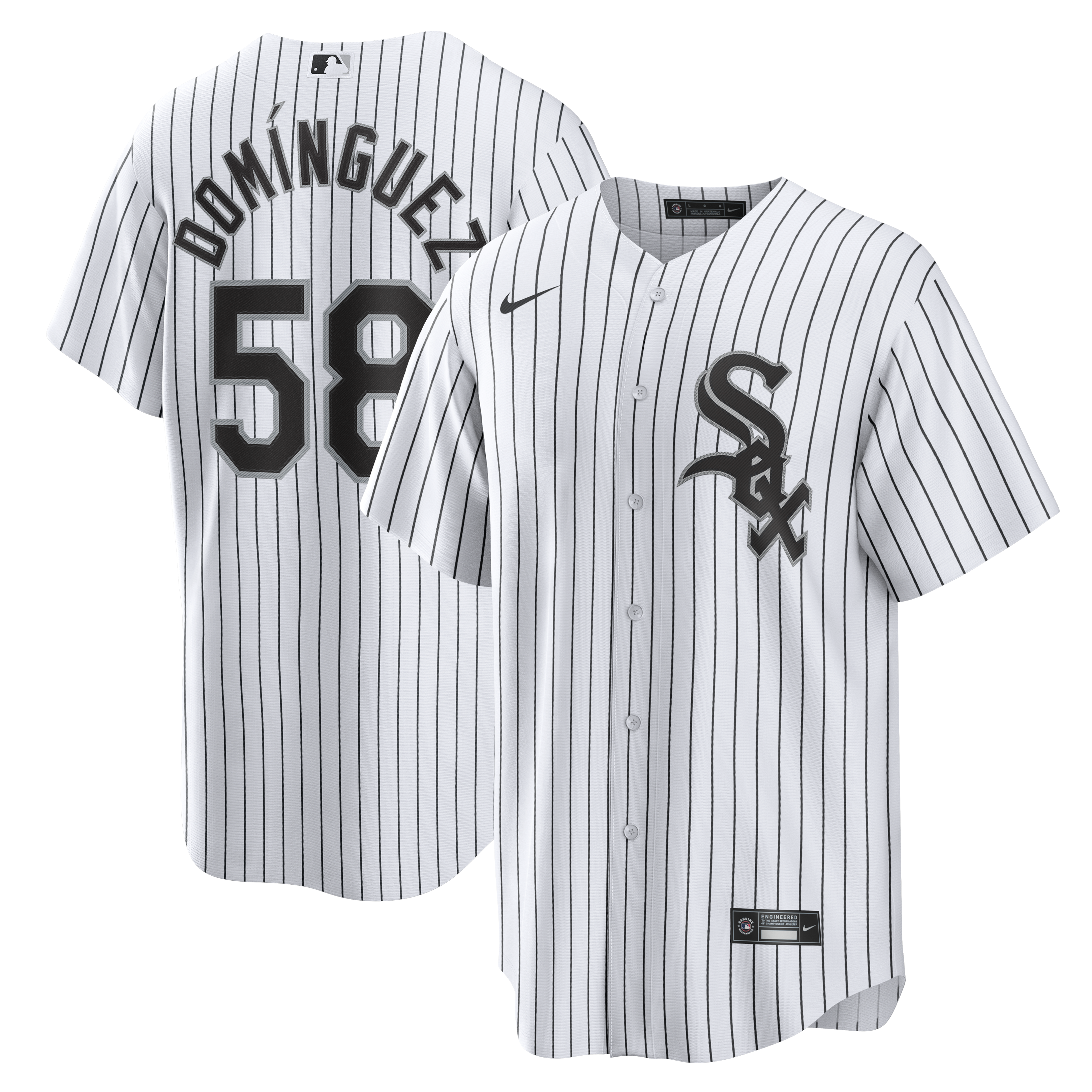 Seranthony Dom�nguez Chicago White Sox Home Replica Jersey - White | Stitched Baseball Jersey TJS0874