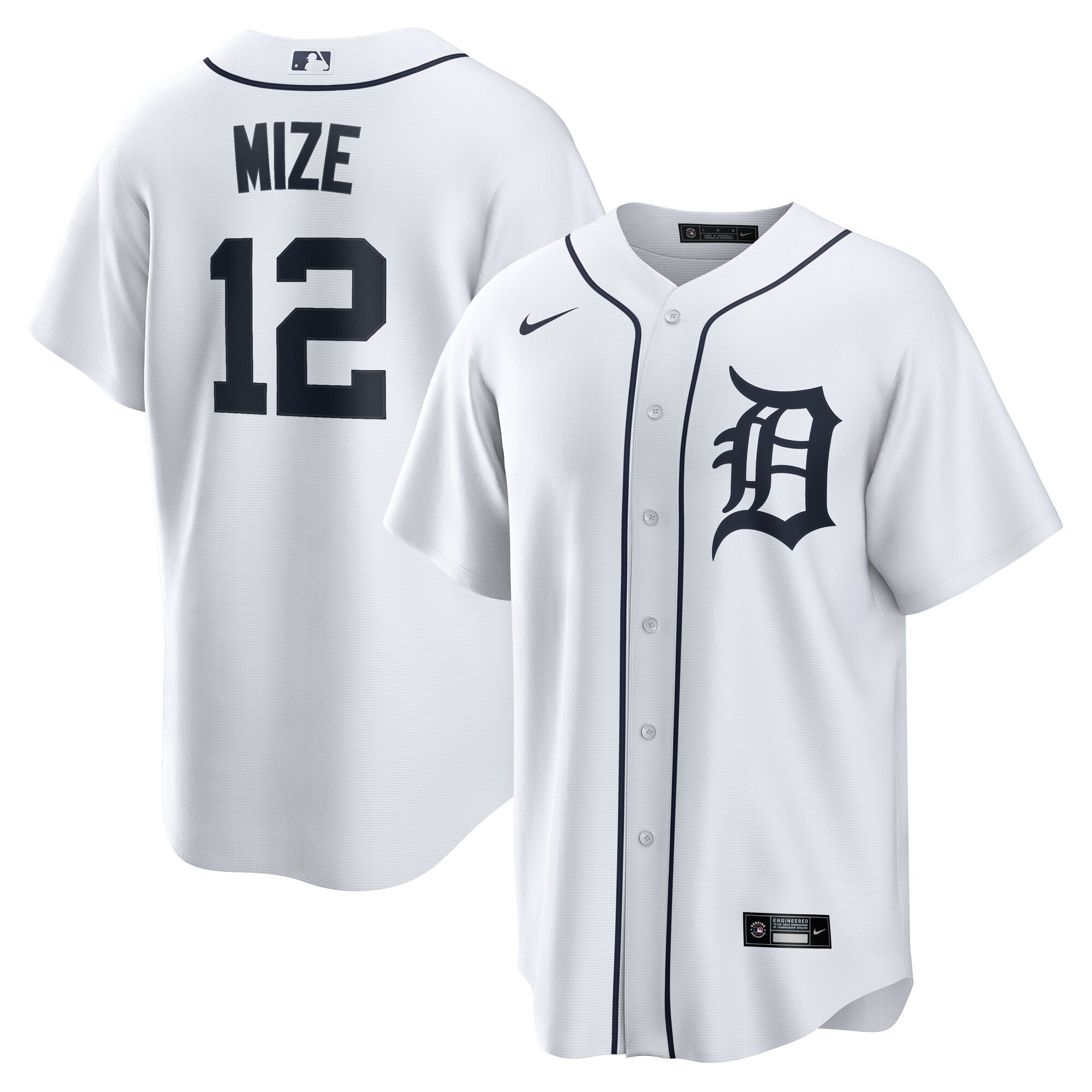 Casey Mize Detroit Tigers Home Replica Jersey - White | Stitched Baseball Jersey TJS0717