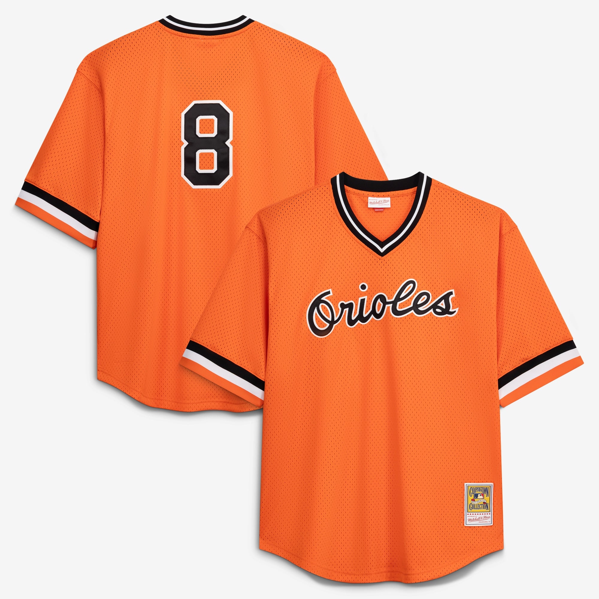 Cal Ripken Jr. Baltimore Orioles Profile Big & Tall Cooperstown Collection Mesh Batting Practice Jersey - Orange | Stitched Baseball Jersey TJS0803