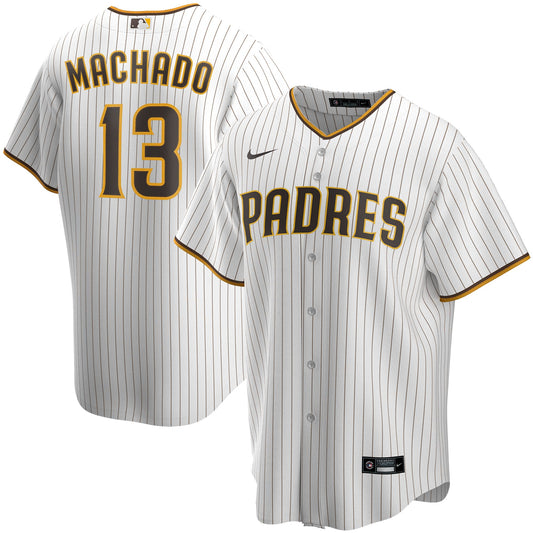 Manny Machado San Diego Padres Home Replica Player Jersey - White | Stitched Baseball Jersey TJS0617