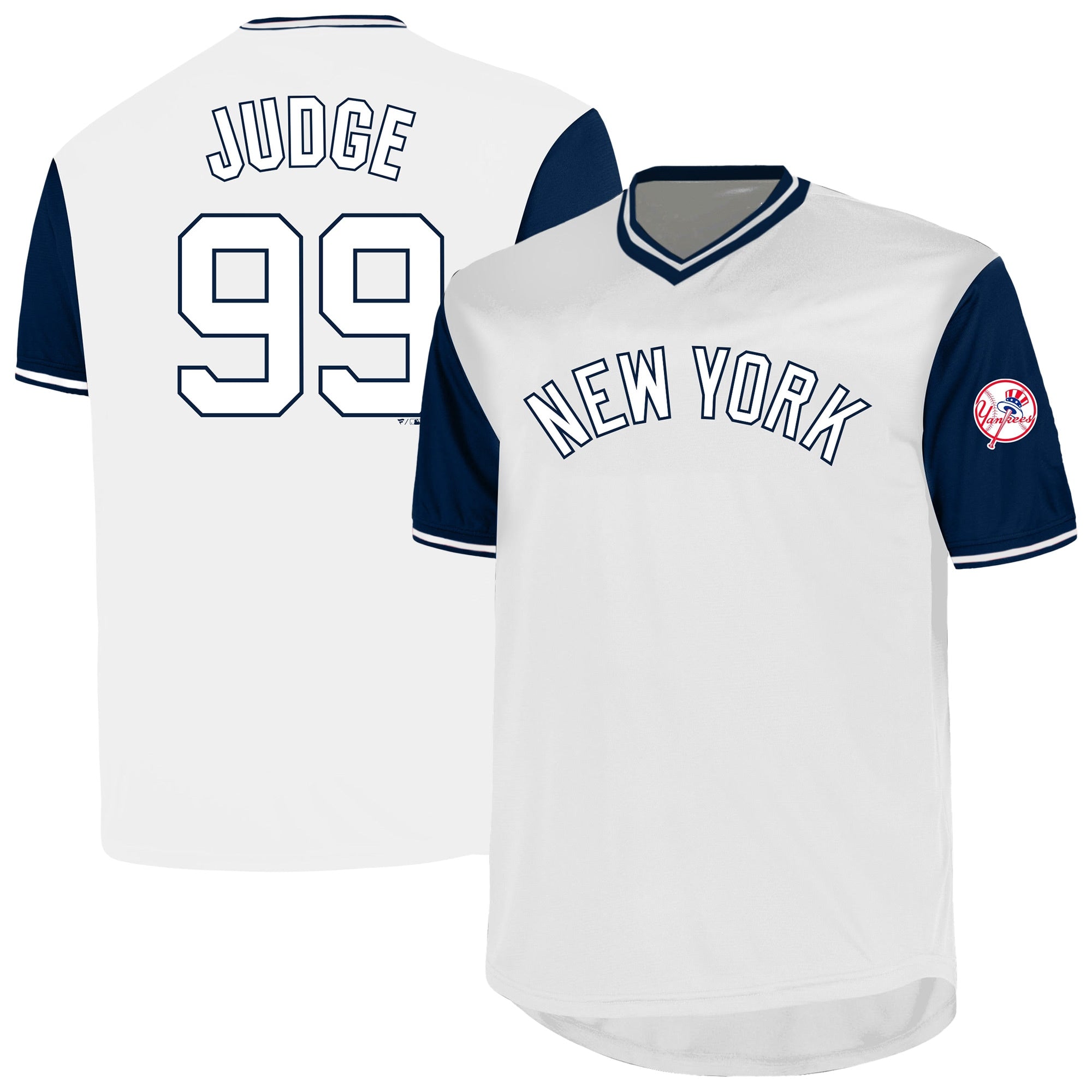 Aaron Judge New York Yankees Profile Big & Tall Name & Number Jersey - White | Stitched Baseball Jersey TJS0774
