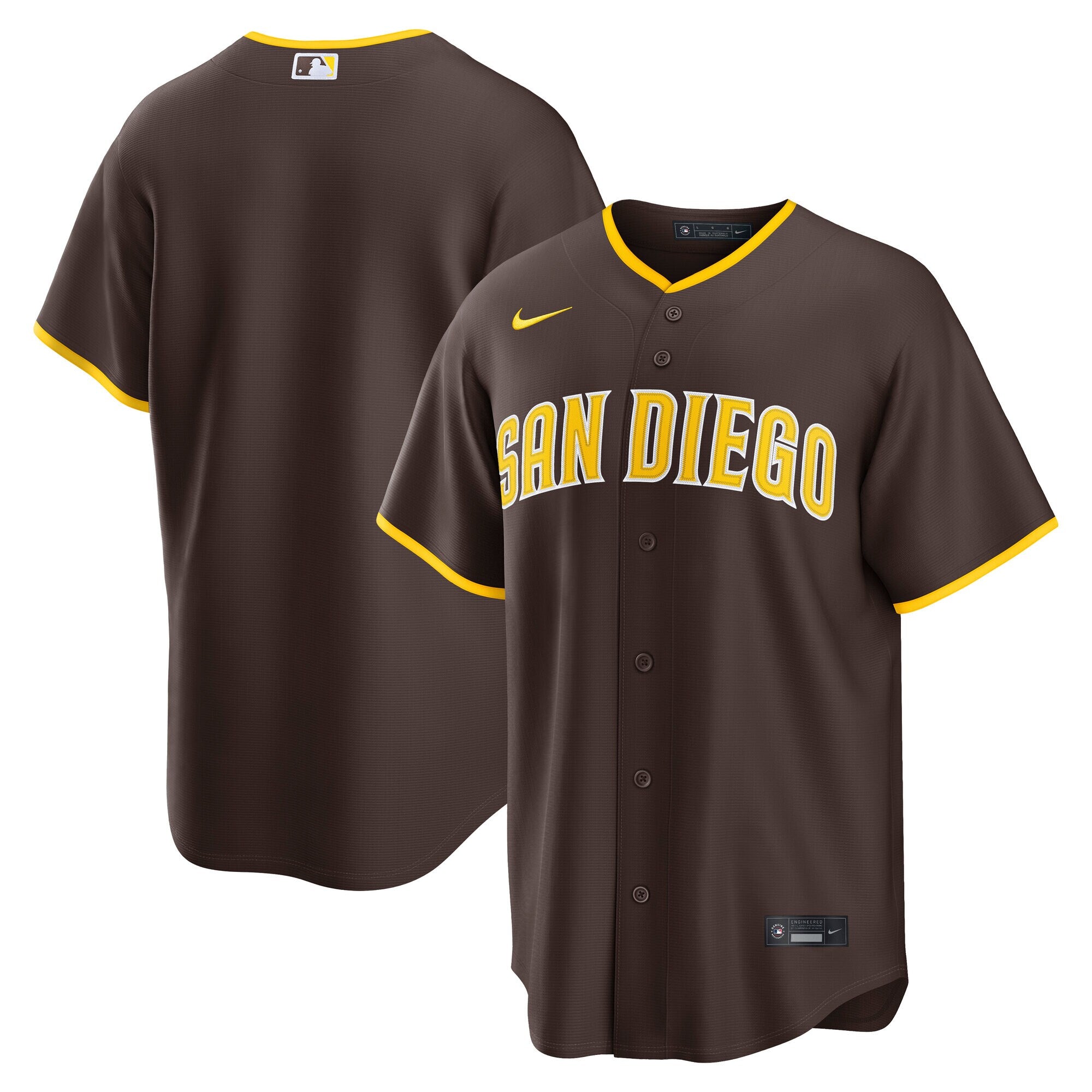 San Diego Padres Road Replica Jersey - Brown | Stitched Baseball Jersey TJS0756