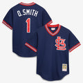 Ozzie Smith St. Louis Cardinals M & N Batting Practice Jersey - Navy | Stitched Baseball Jersey TJS0753