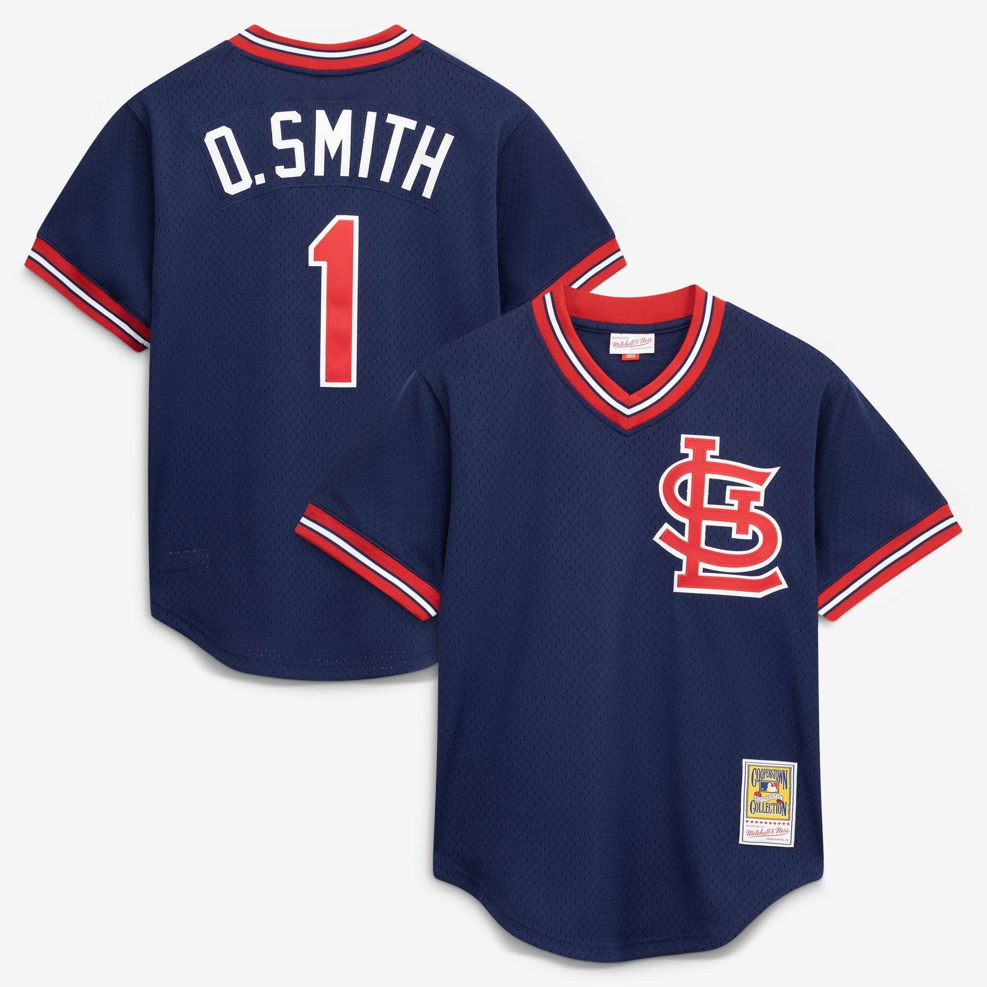 Ozzie Smith St. Louis Cardinals M & N Batting Practice Jersey - Navy | Stitched Baseball Jersey TJS0753