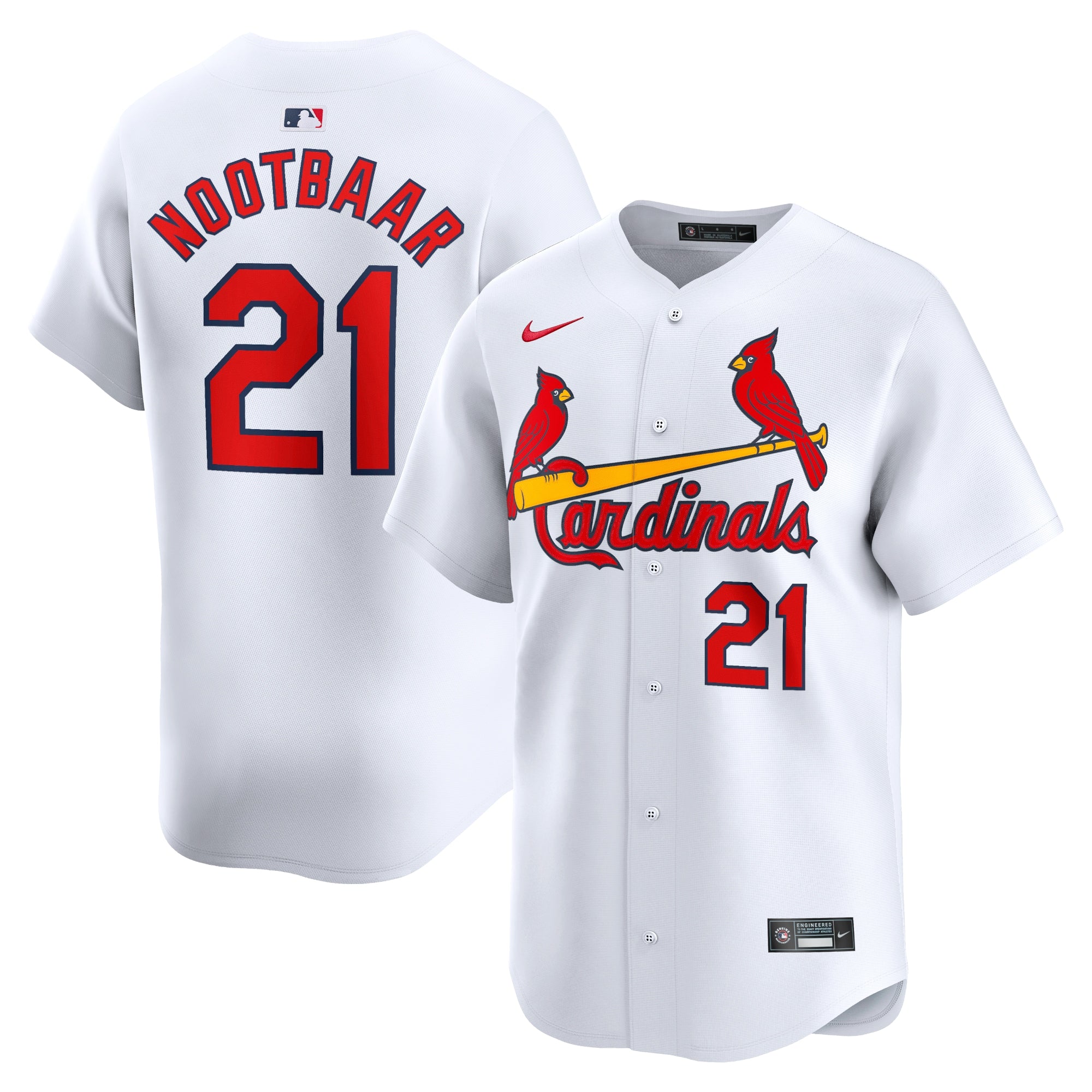 Lars Nootbaar St. Louis Cardinals Home Limited Player Jersey - White | Stitched Baseball Jersey TJS0788
