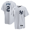 Derek Jeter New York Yankees Home Retired Player Replica Jersey - White | Stitched Baseball Jersey TJS0606