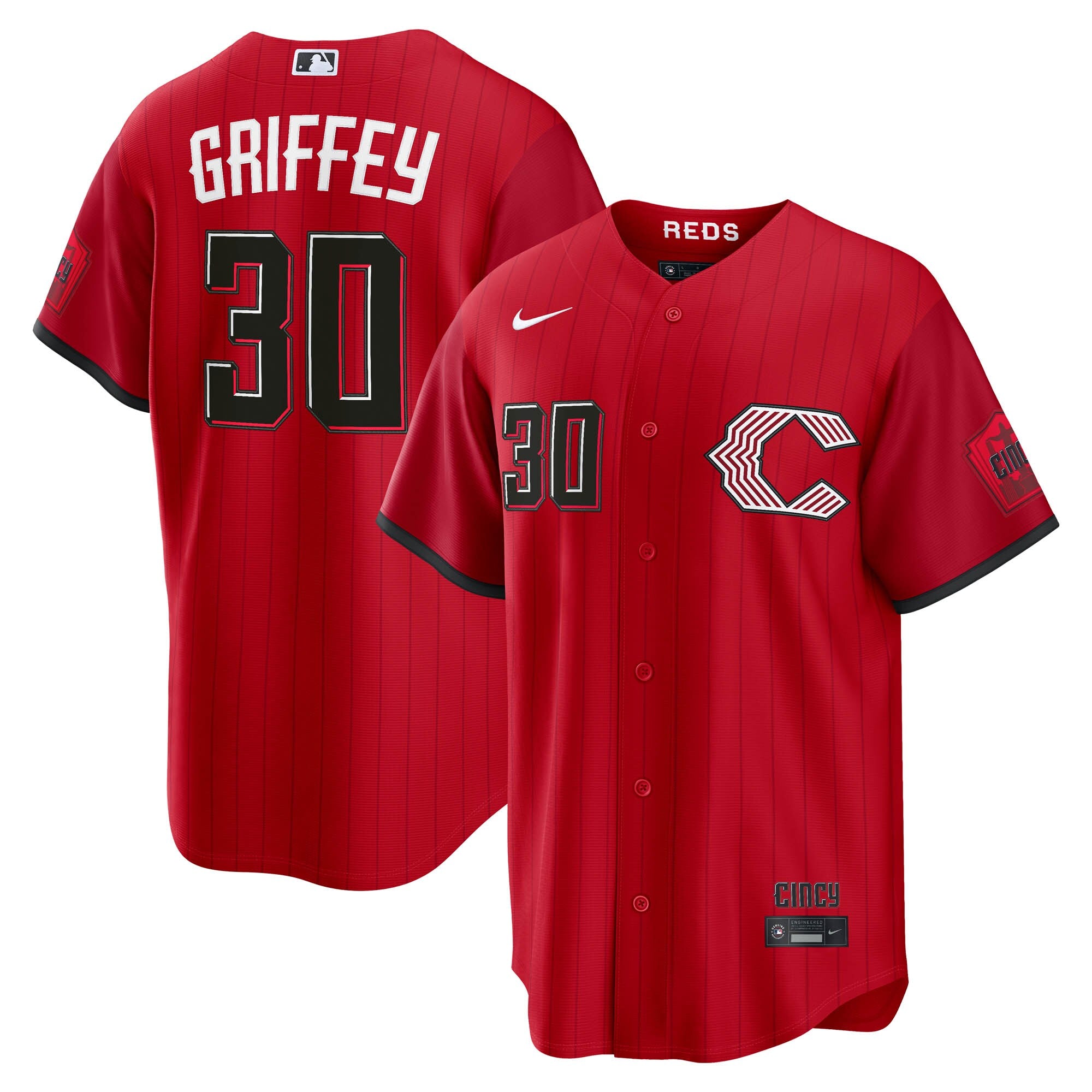 Ken Griffey Jr. Cincinnati Reds 2026 City Connect Stadium Jersey - Red | Stitched Baseball Jersey TJS0910