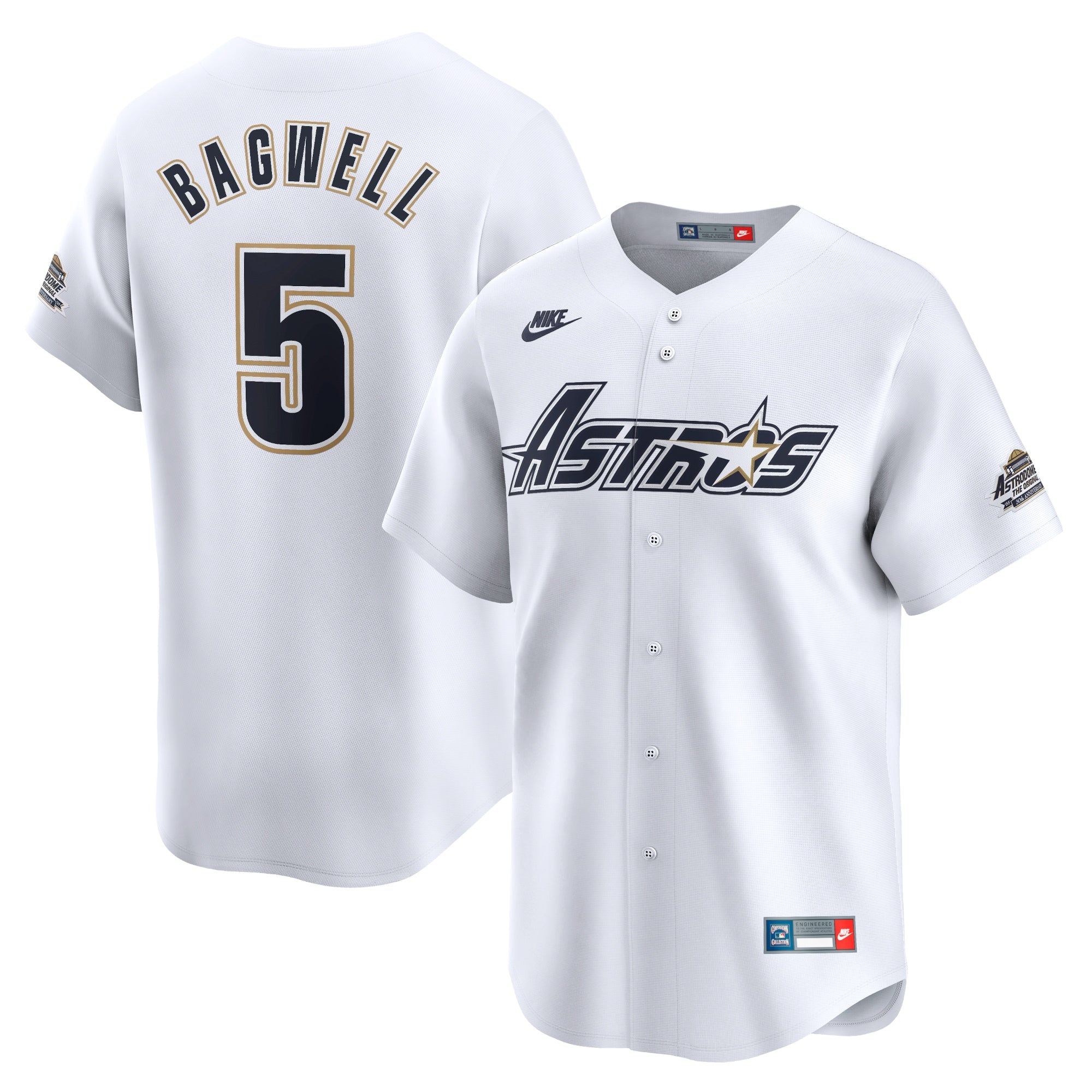 Jeff Bagwell Houston Astros Throwback Cooperstown Collection Limited Jersey - White | Stitched Baseball Jersey TJS0810