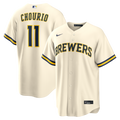 Jackson Chourio Milwaukee Brewers Home Replica Jersey - Cream | Stitched Baseball Jersey TJS0649