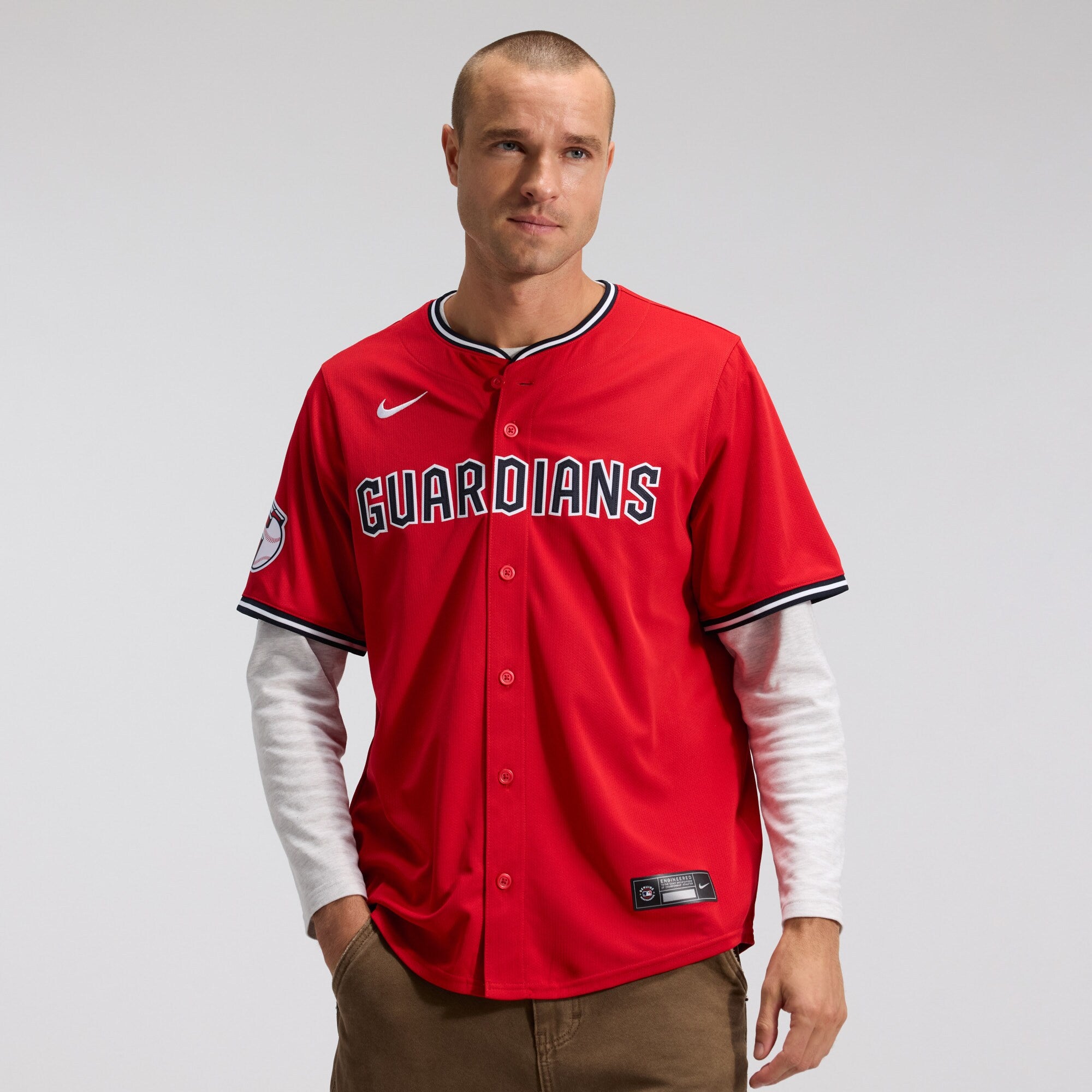 Cleveland Guardians Alternate Limited Jersey - Red | Stitched Baseball Jersey TJS0695