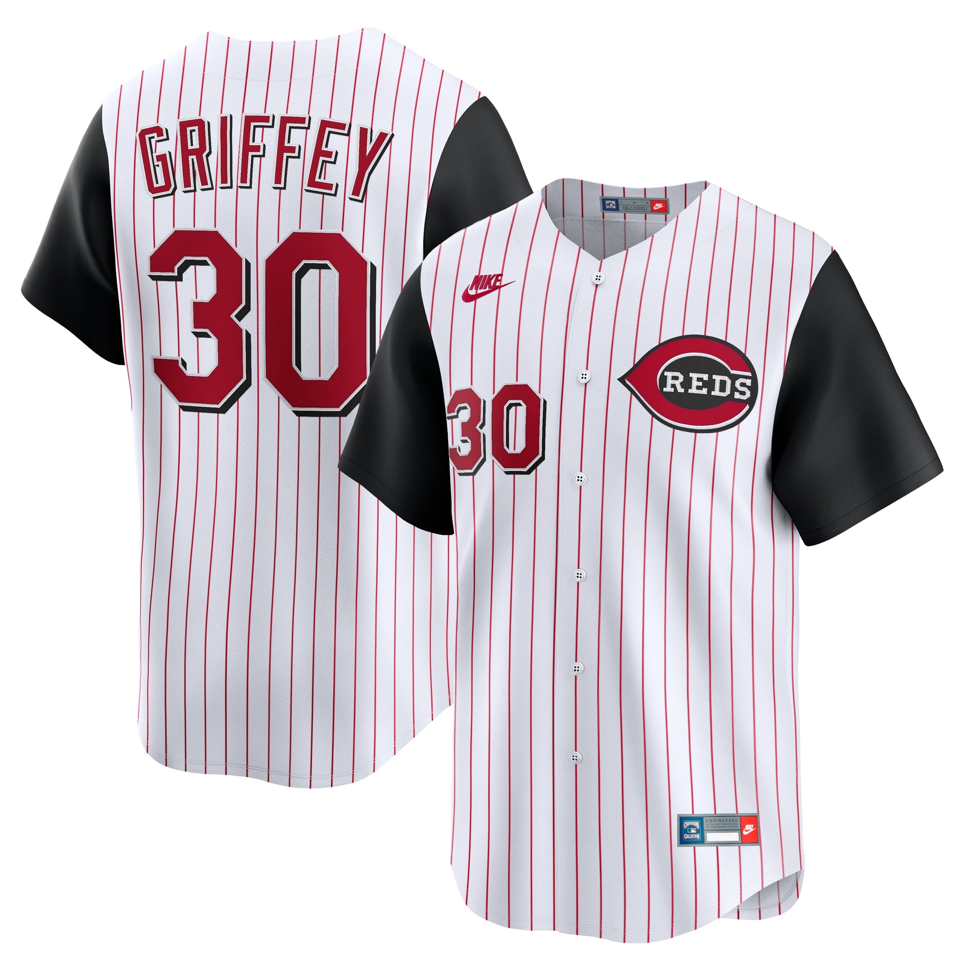 Ken Griffey Jr. Cincinnati Reds Cooperstown Collection Limited Jersey - White | Stitched Baseball Jersey TJS0639