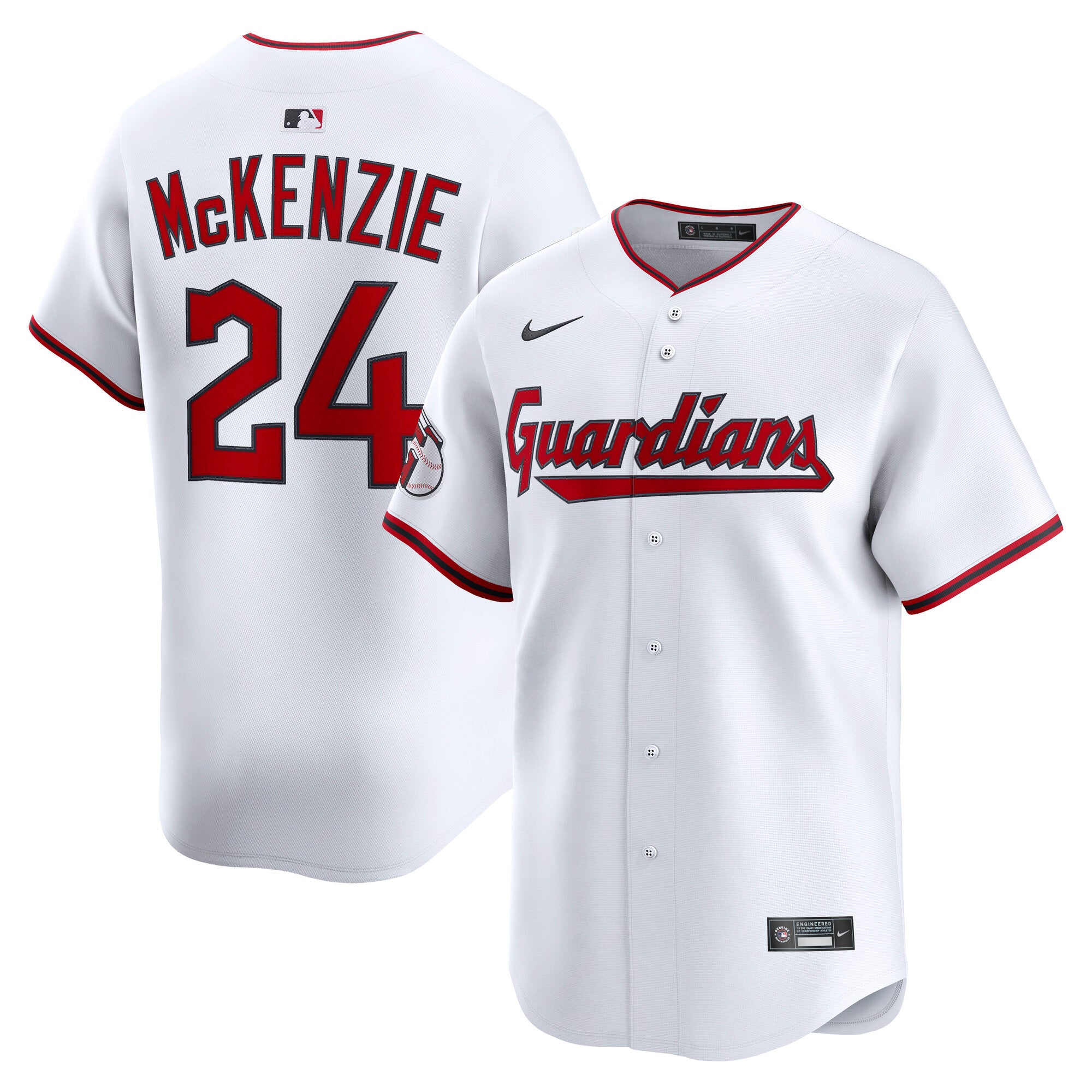 Triston McKenzie Cleveland Guardians Home Limited Player Jersey - White | Stitched Baseball Jersey TJS0658