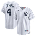 Lou Gehrig New York Yankees Throwback Cooperstown Collection Limited Jersey - White | Stitched Baseball Jersey TJS0712