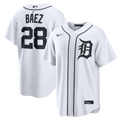 Javier B�ez Detroit Tigers Home Replica Jersey - White | Stitched Baseball Jersey TJS0716