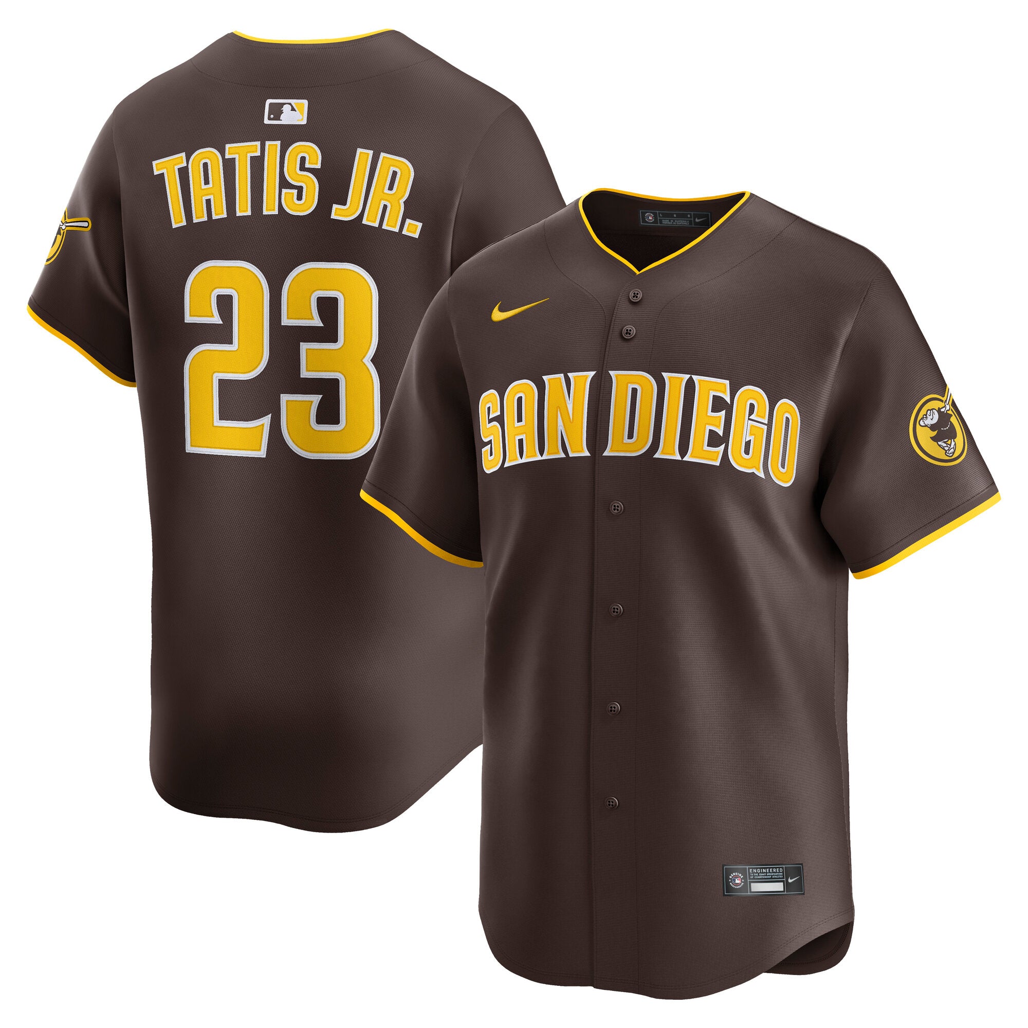 Fernando Tatis Jr. San Diego Padres Road Limited Player Jersey - Brown | Stitched Baseball Jersey TJS0643