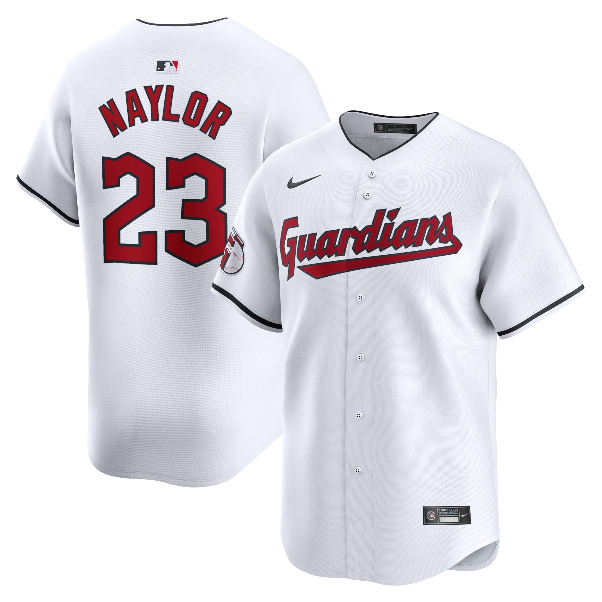 Bo Naylor Cleveland Guardians Home Limited Player Jersey - White | Stitched Baseball Jersey TJS0701