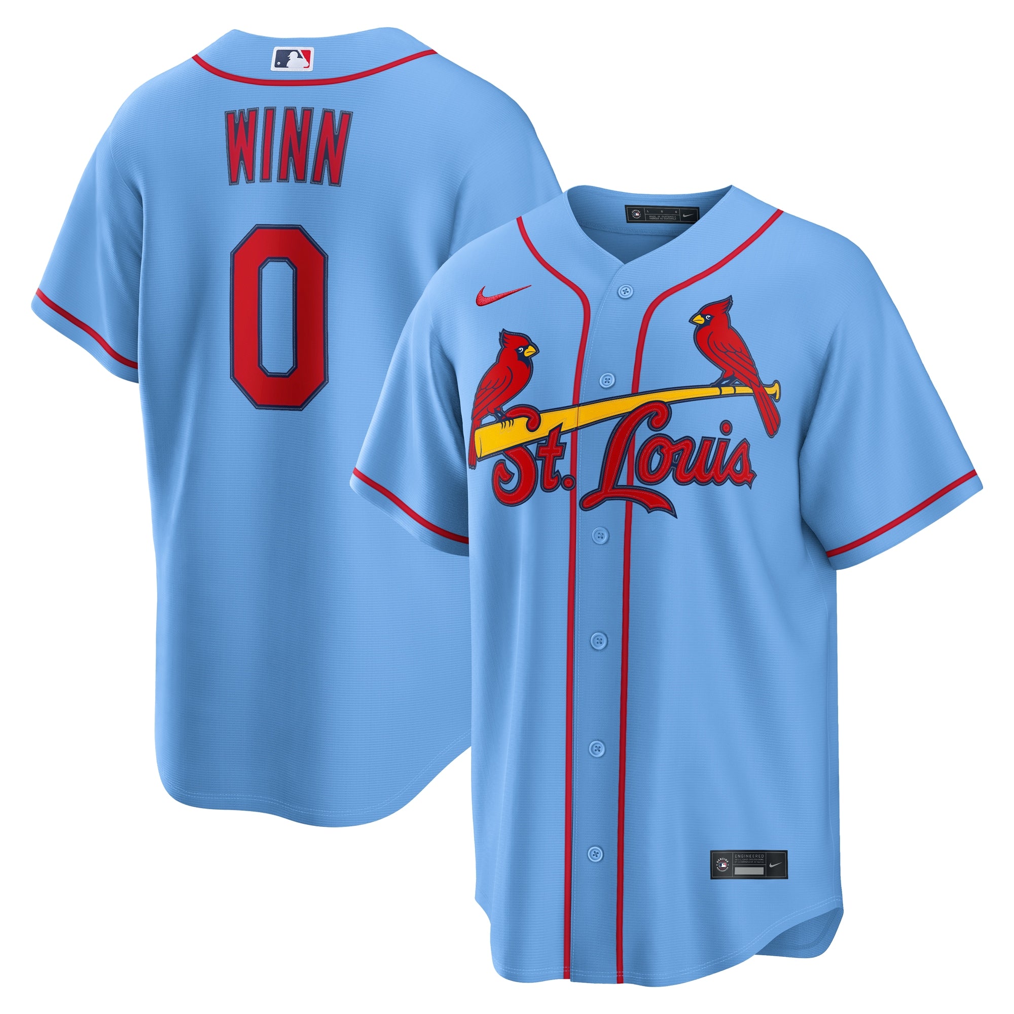 Masyn Winn St. Louis Cardinals Alternate Replica Jersey - Light Blue | Stitched Baseball Jersey TJS0692