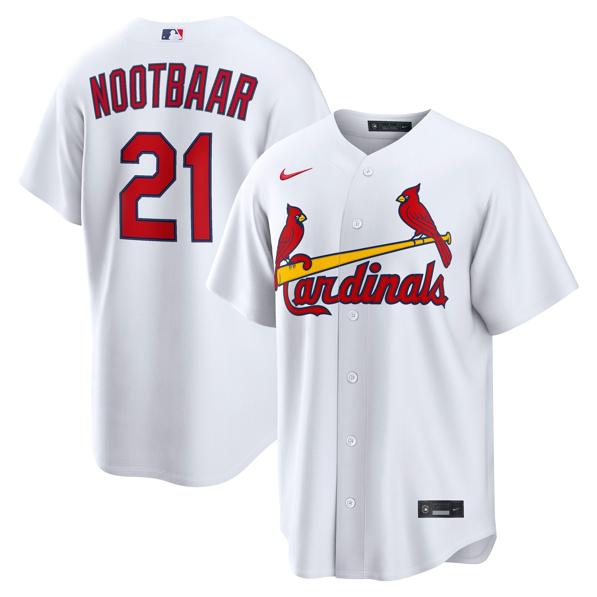 Lars Nootbaar St. Louis Cardinals Home Replica Jersey - White | Stitched Baseball Jersey TJS0653