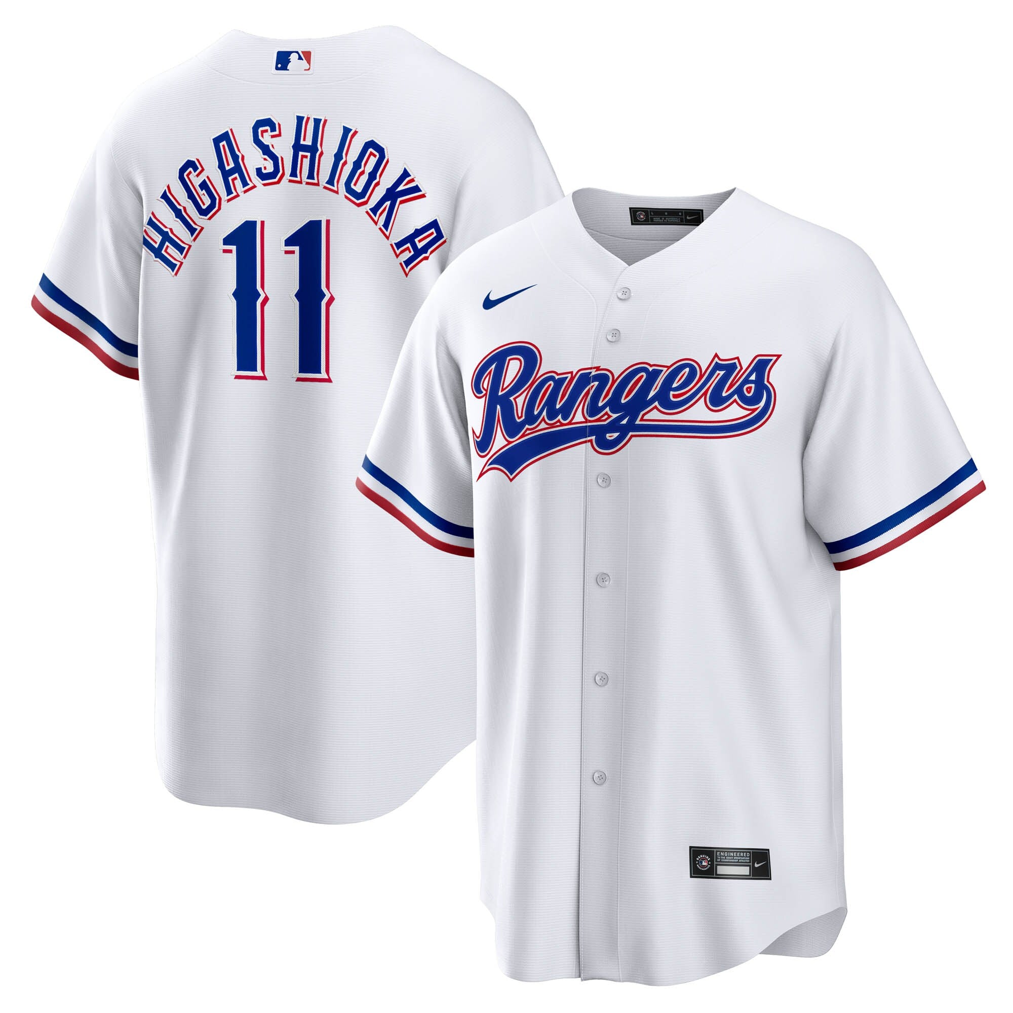 Kyle Higashioka Texas Rangers Home Replica Jersey - White | Stitched Baseball Jersey TJS0621