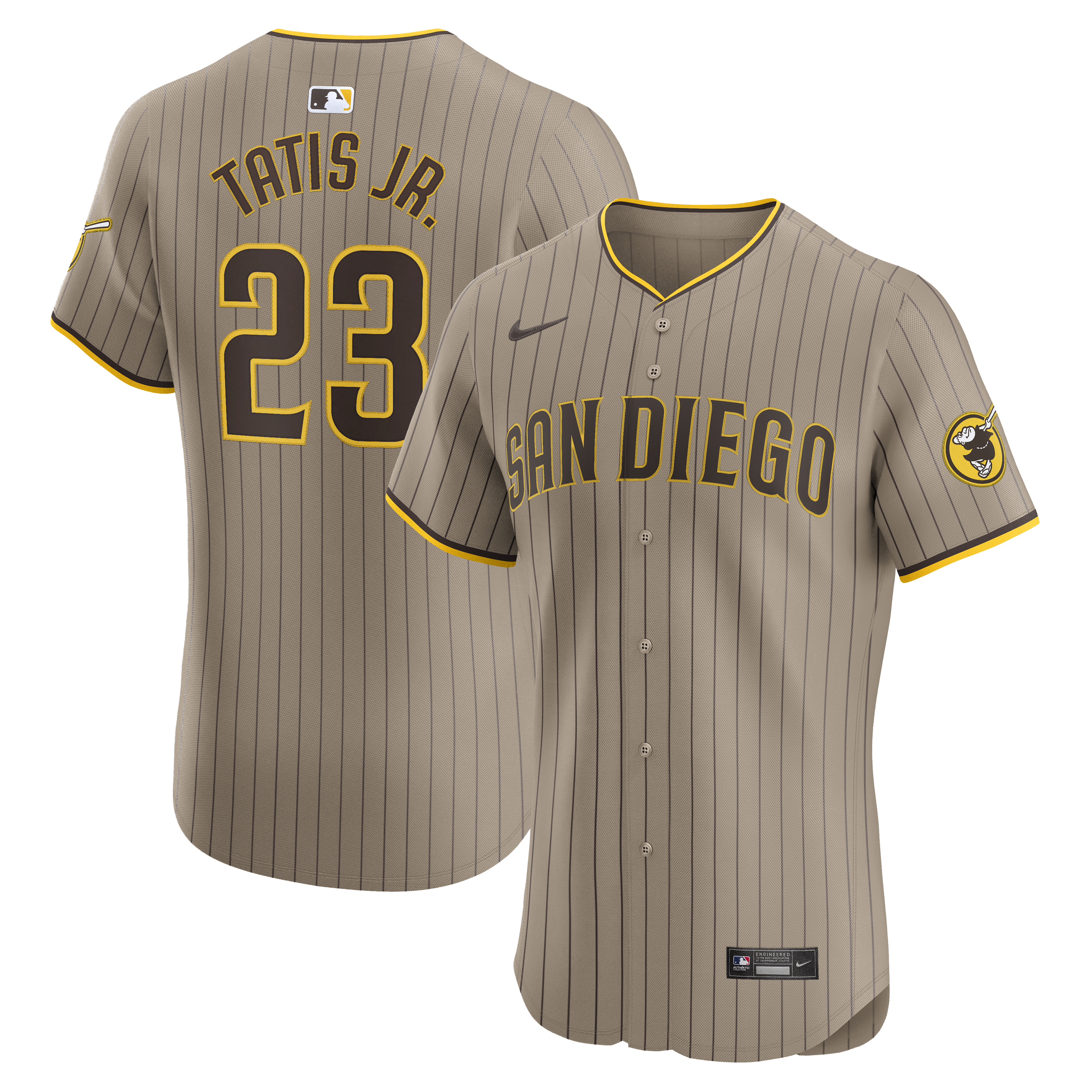 Fernando Tatis Jr. San Diego Padres Alternate Elite Player Jersey - Sand | Stitched Baseball Jersey TJS0976